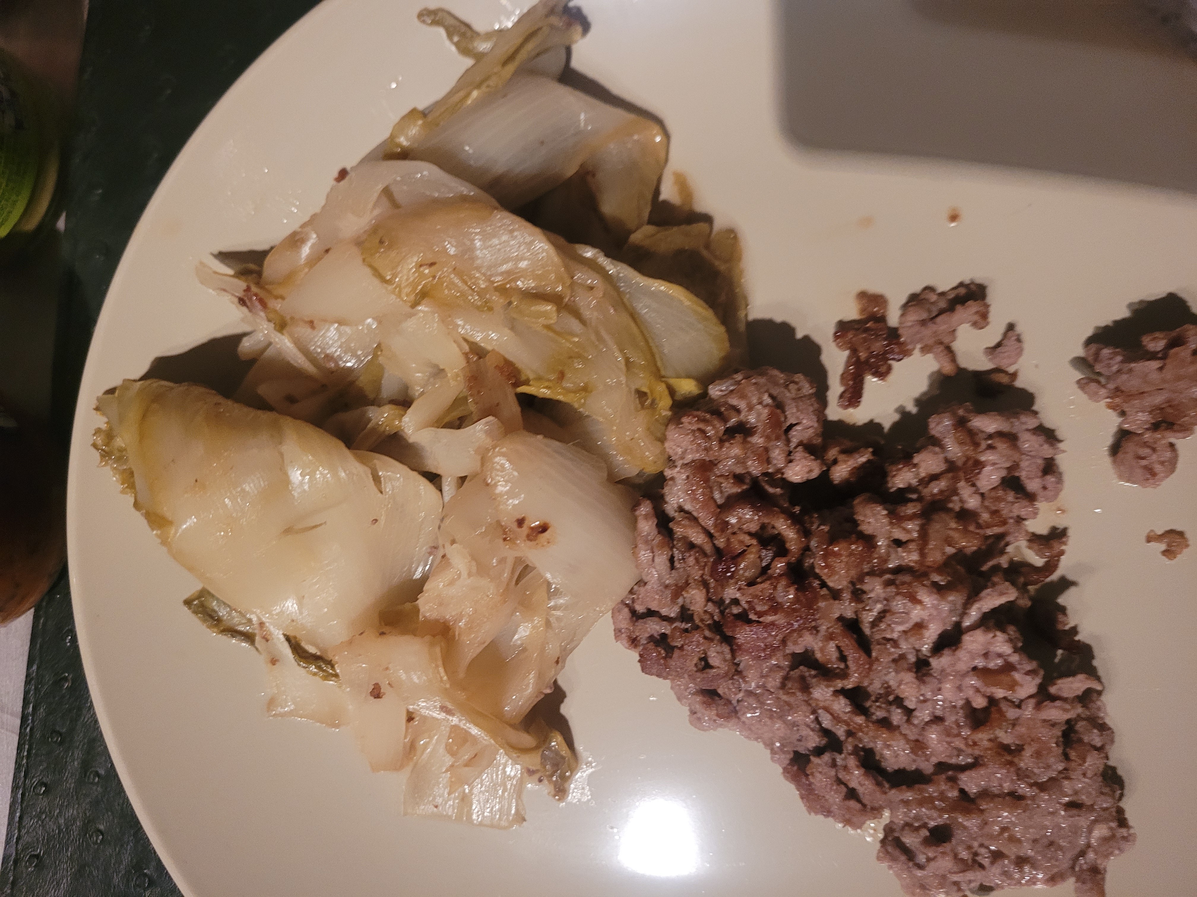 Boeuf haché et endives