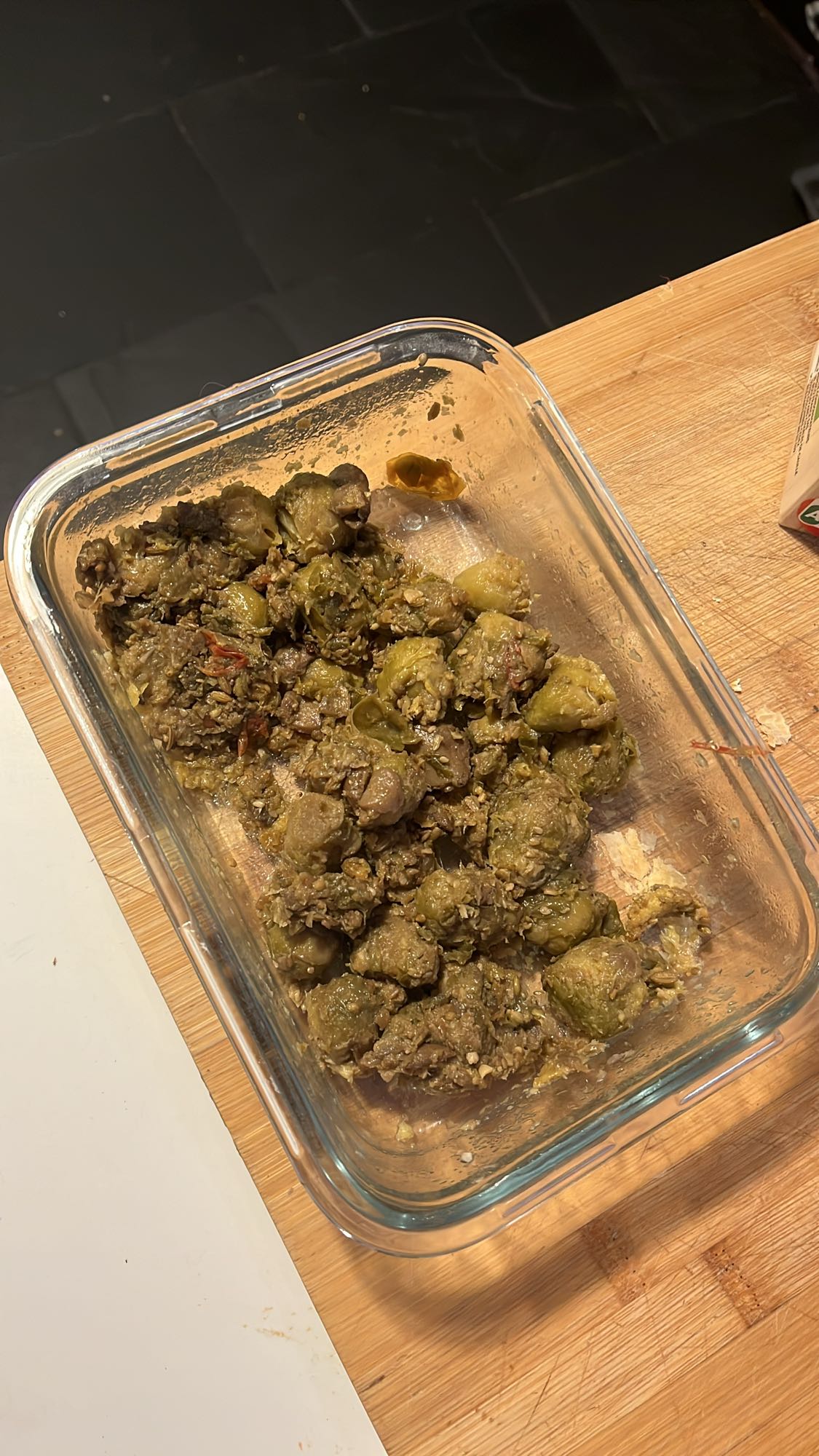 Choux de Bruxelles et champignons