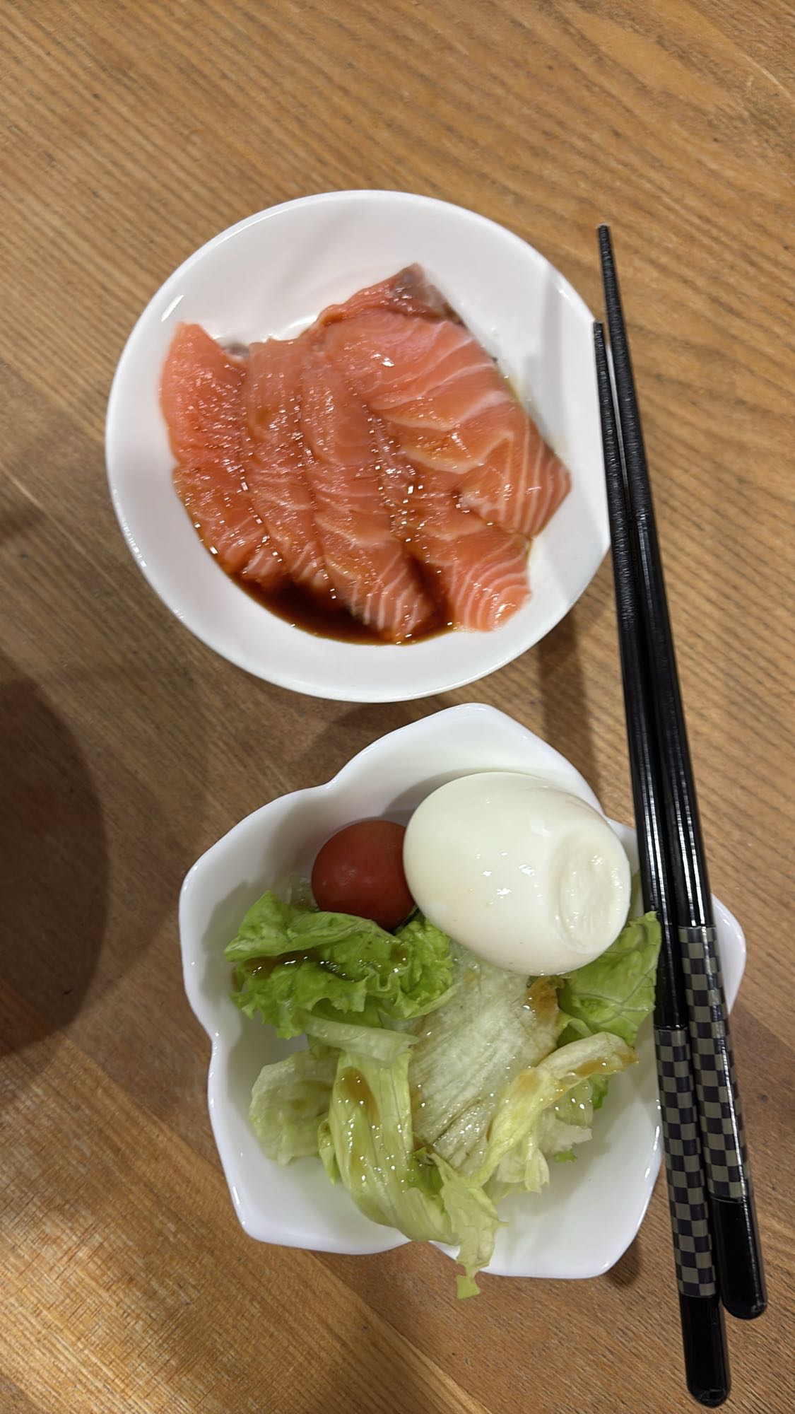 サーモンとサラダセット