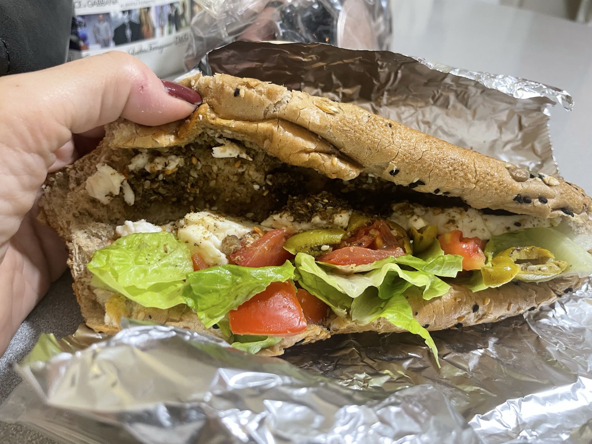 Veggie Feta Sandwich