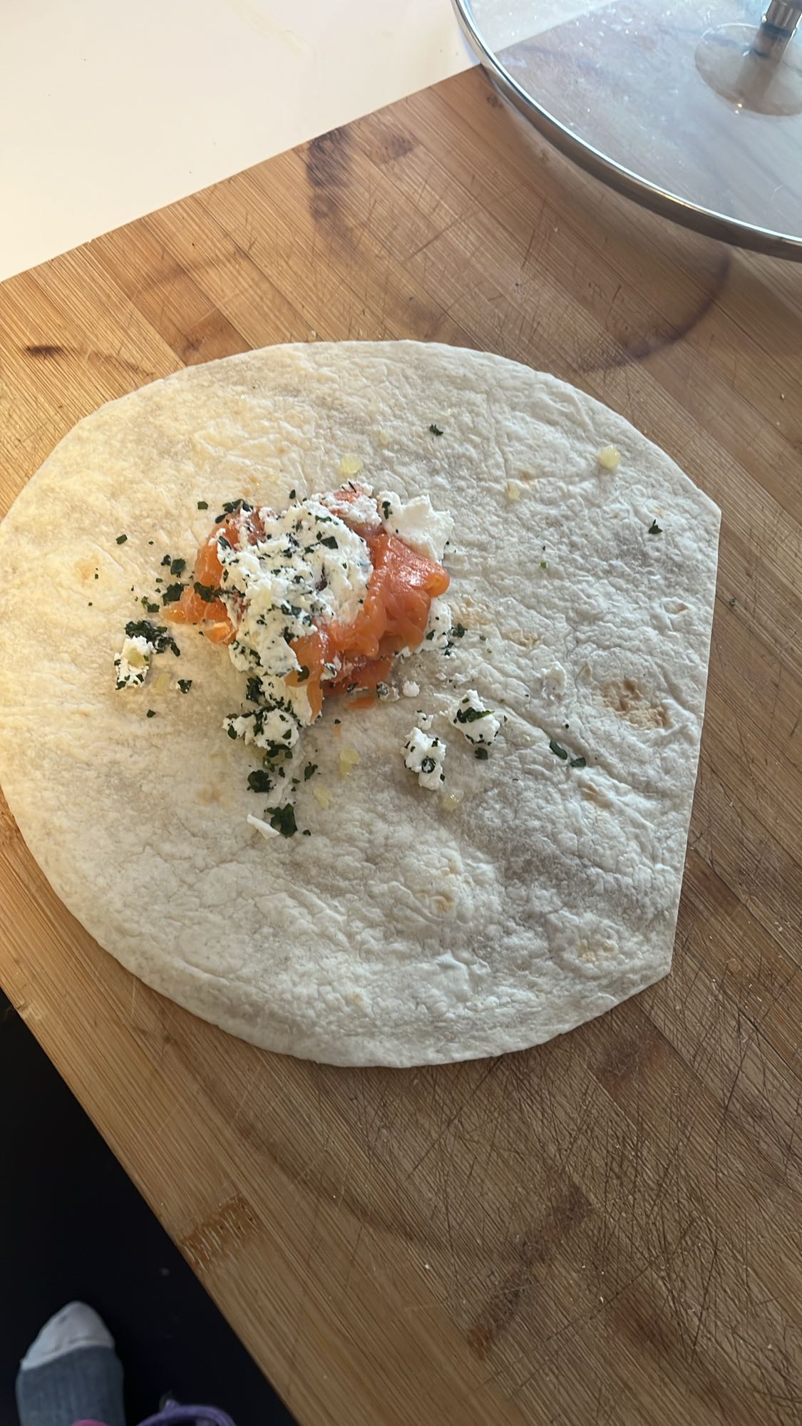 Wrap au saumon et fromage