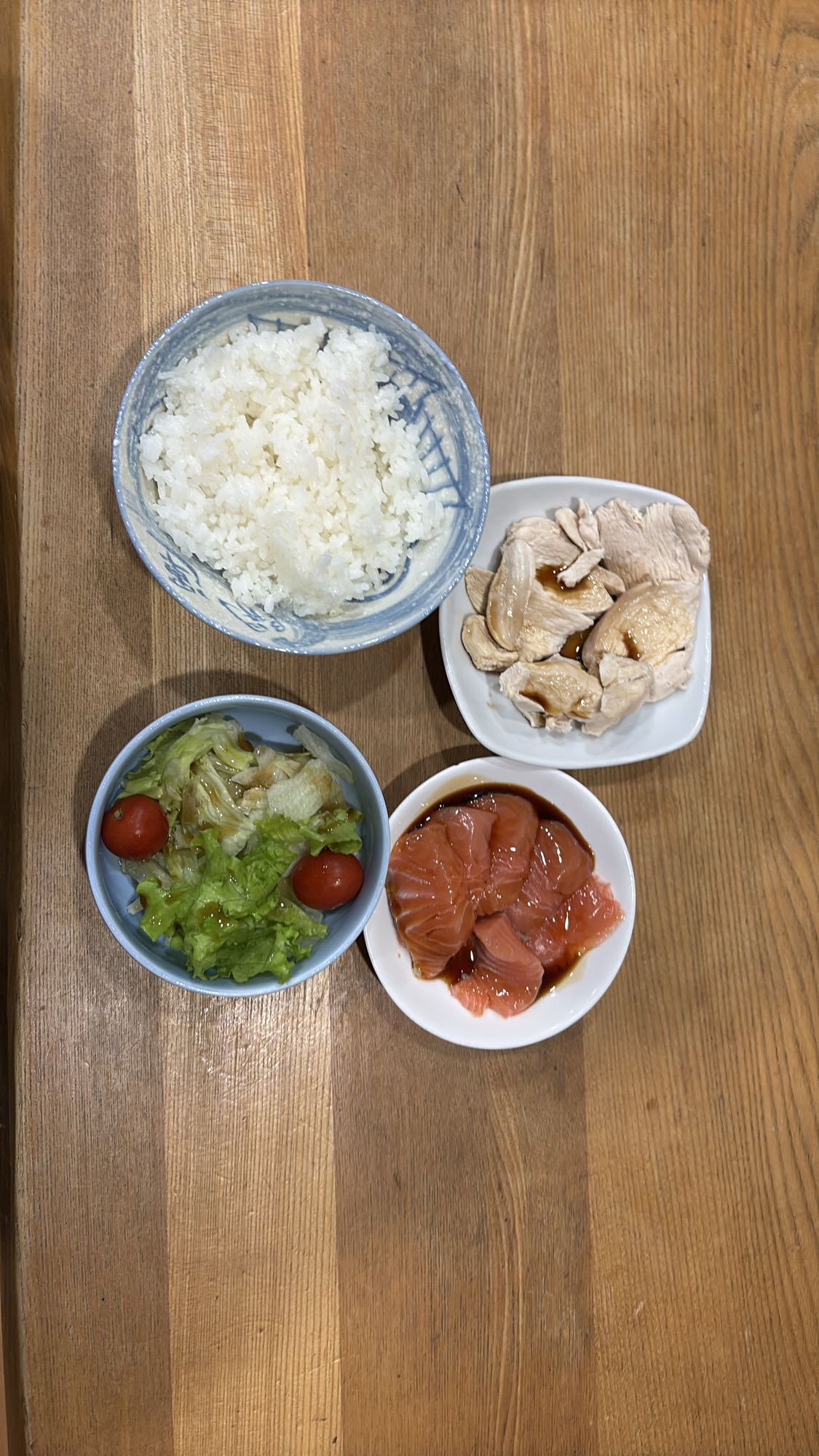 さけとチキンの定食