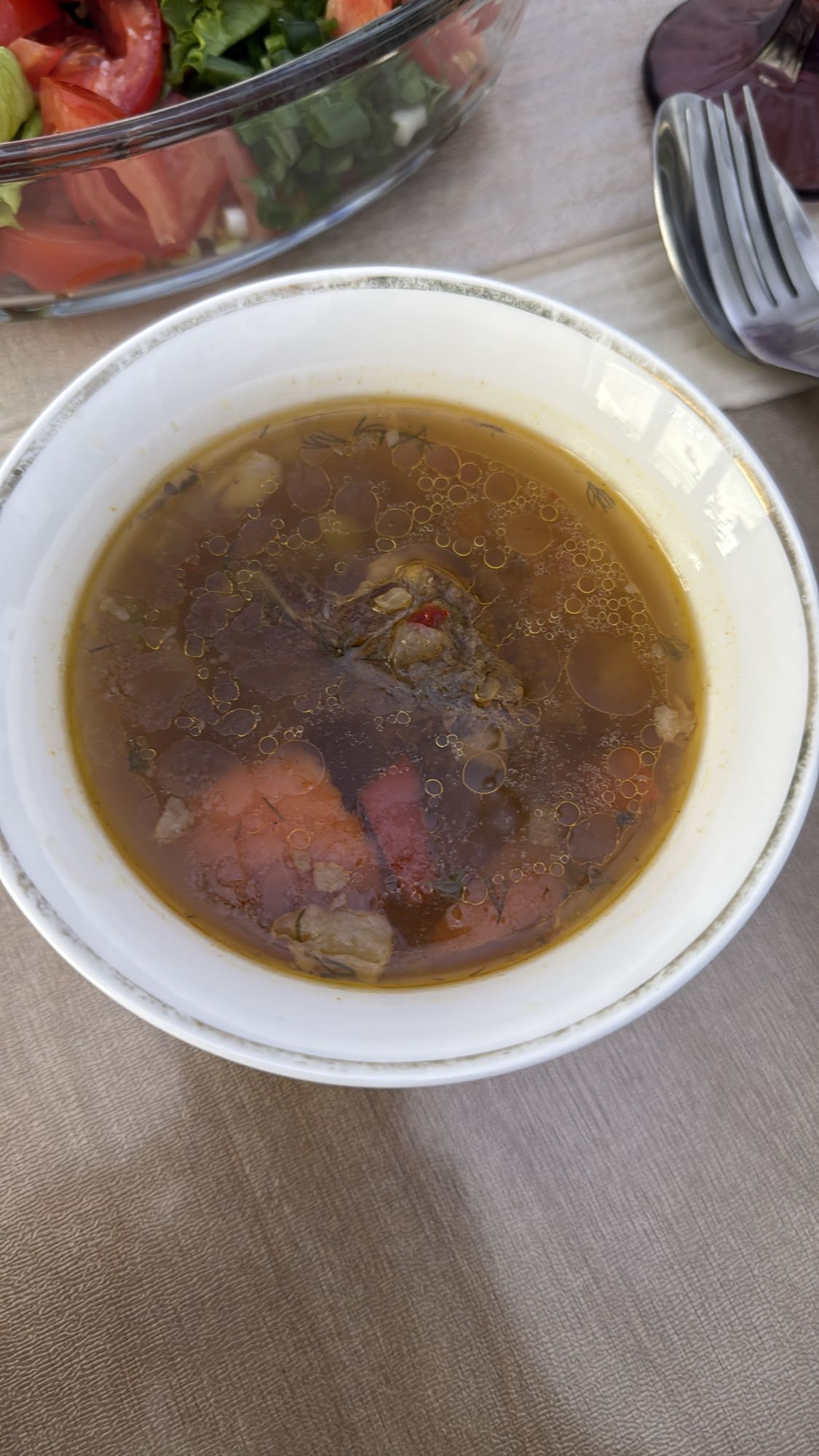 говяжий суп с овощами