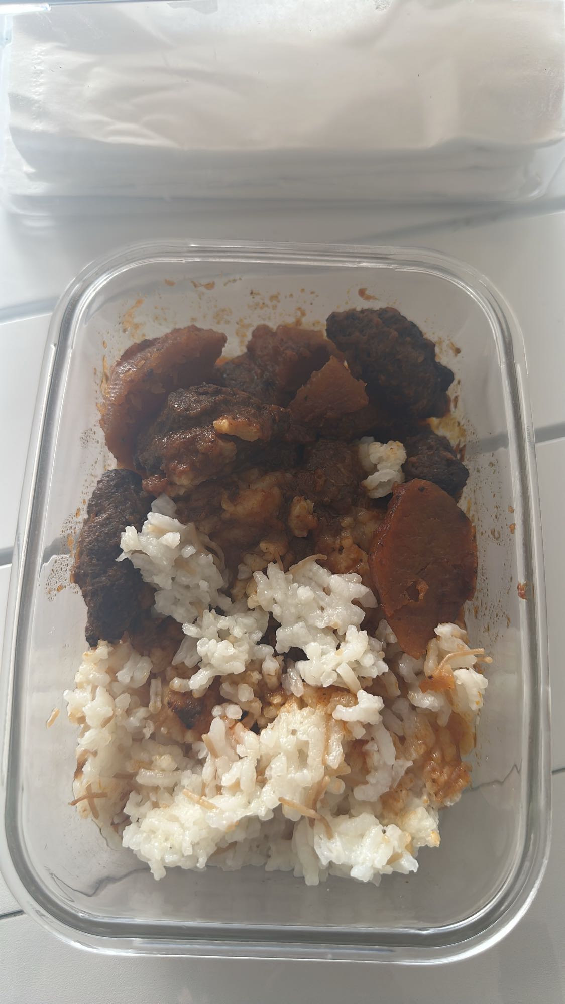 Beef stew with rice