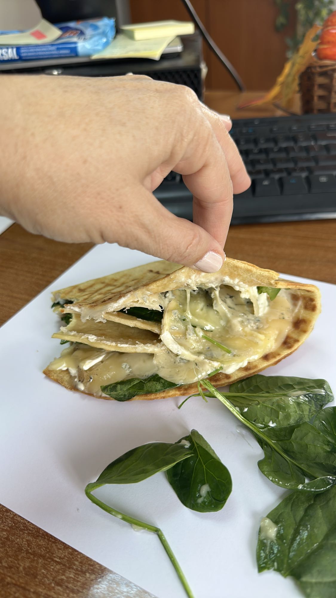 Cheese Spinach Flatbread