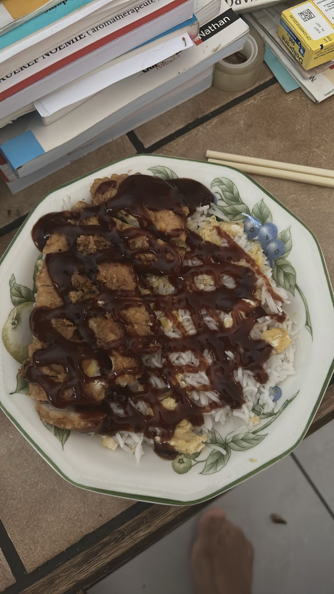 Poulet frit avec riz