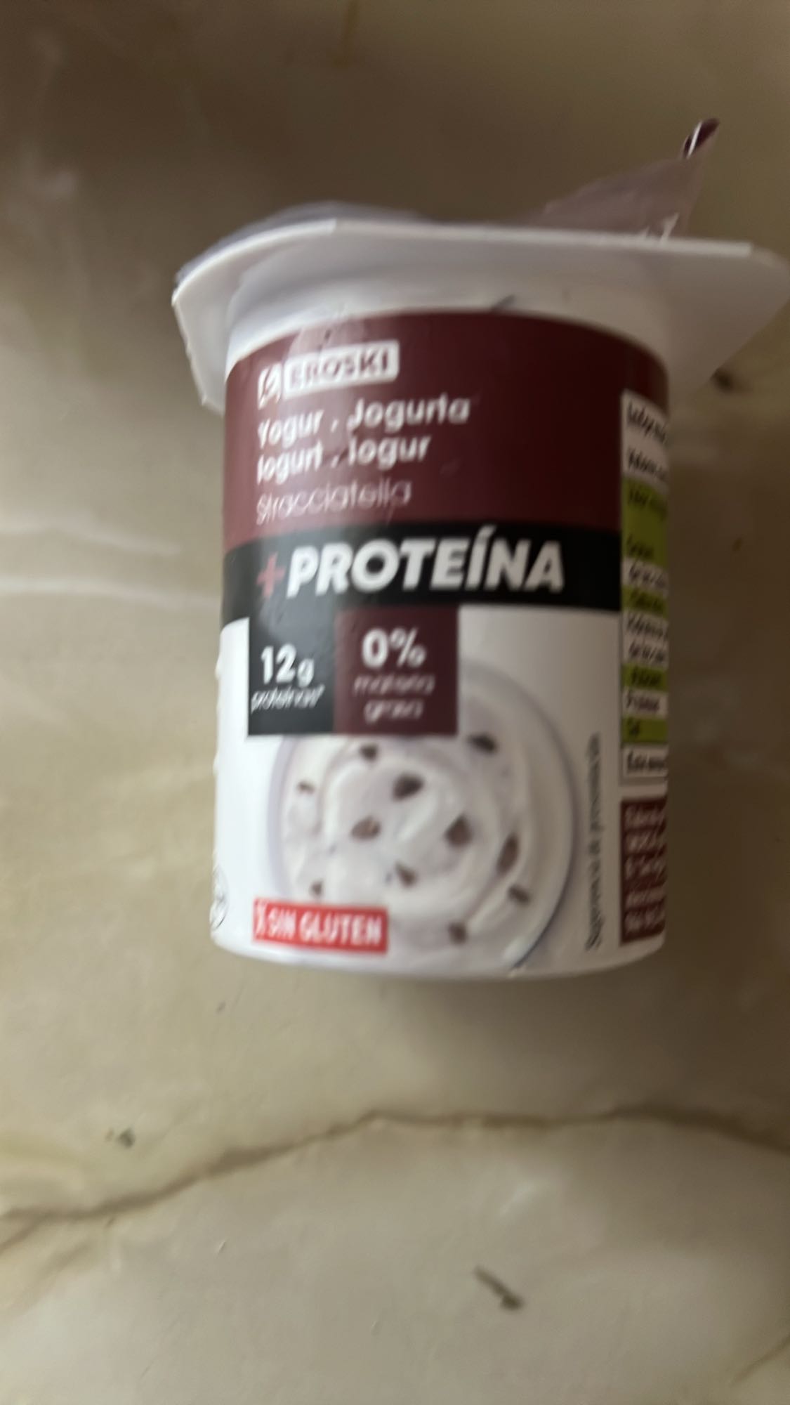 yogur stracciatella proteico