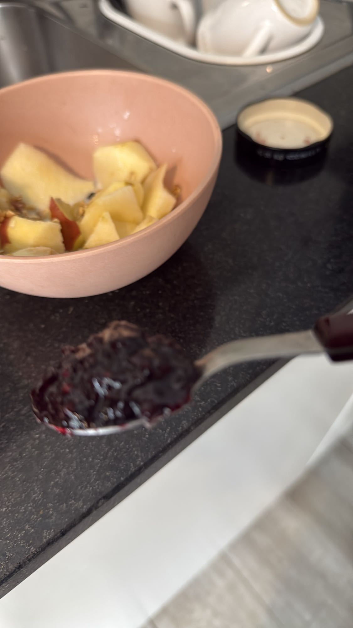 Manzana con mermelada