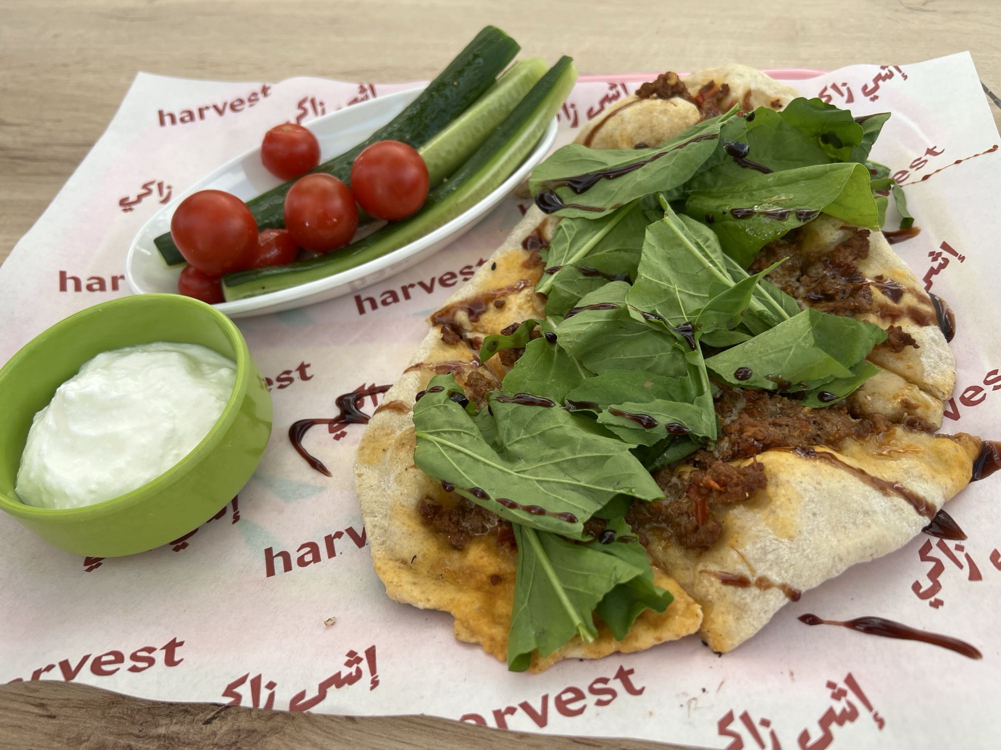 Flatbread with greens