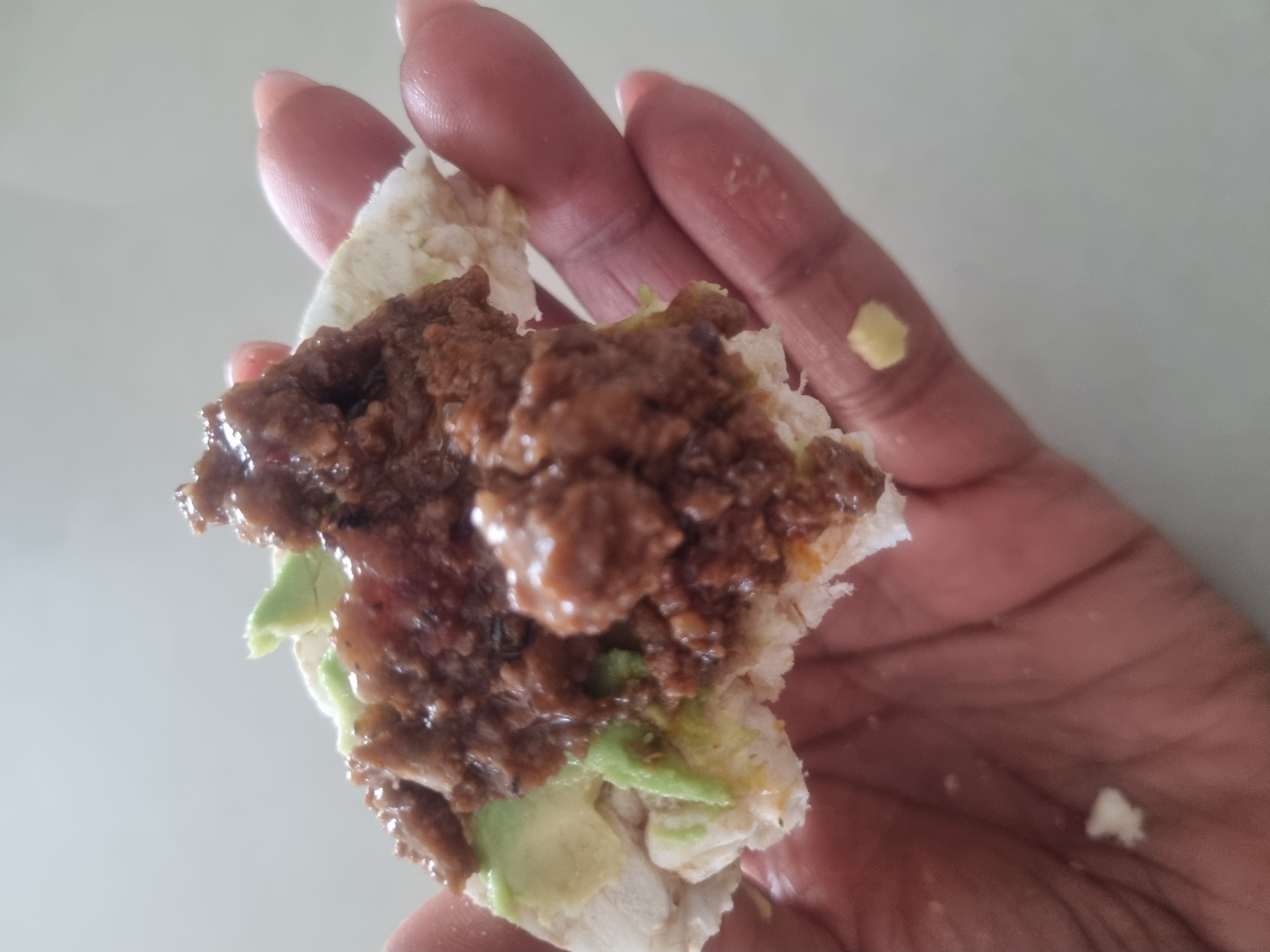 Beef Avocado Rice Cake