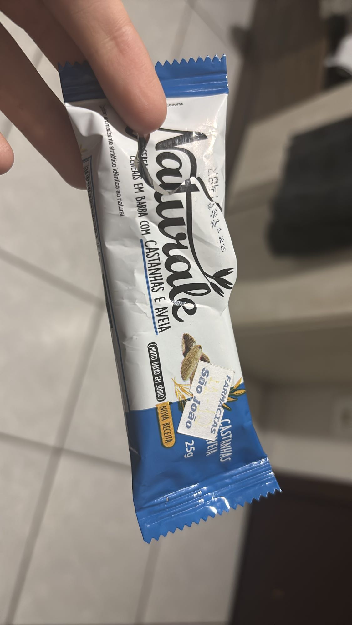 Barra de castanhas e aveia