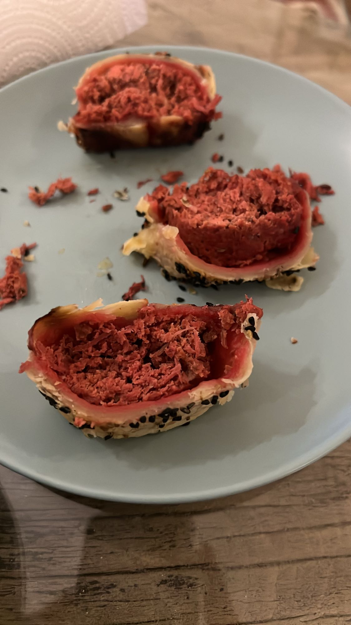 Pastrami pastry roll