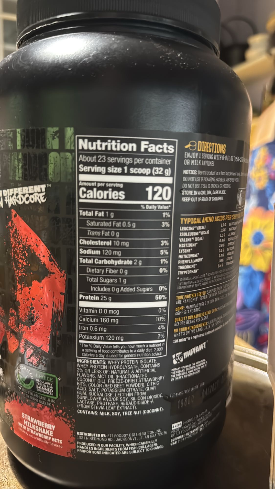 batido de fresa proteína