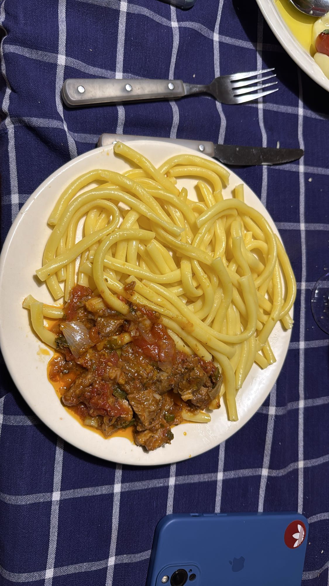 pasta con salsa de carne