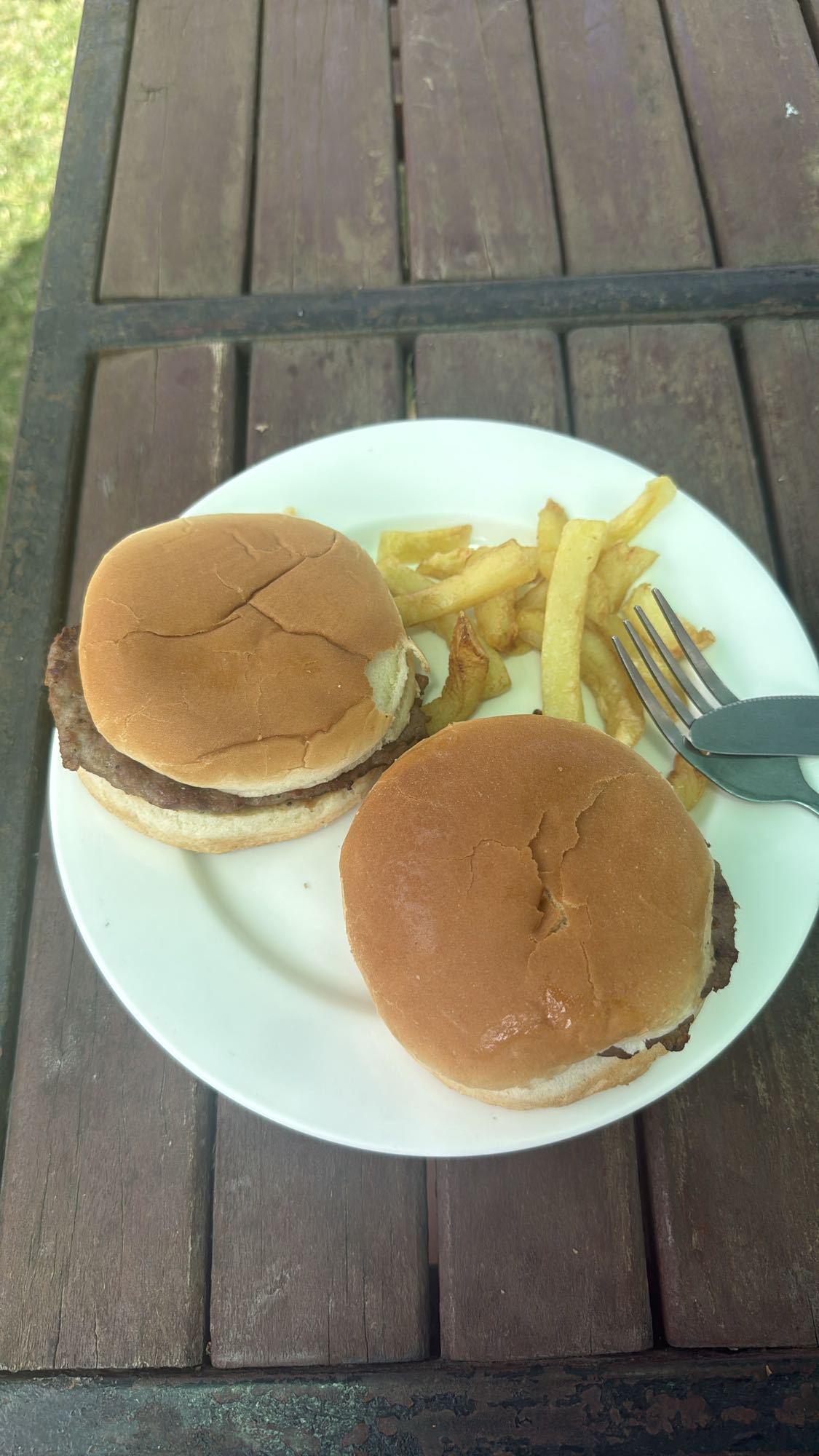 Beef Burgers with Fries