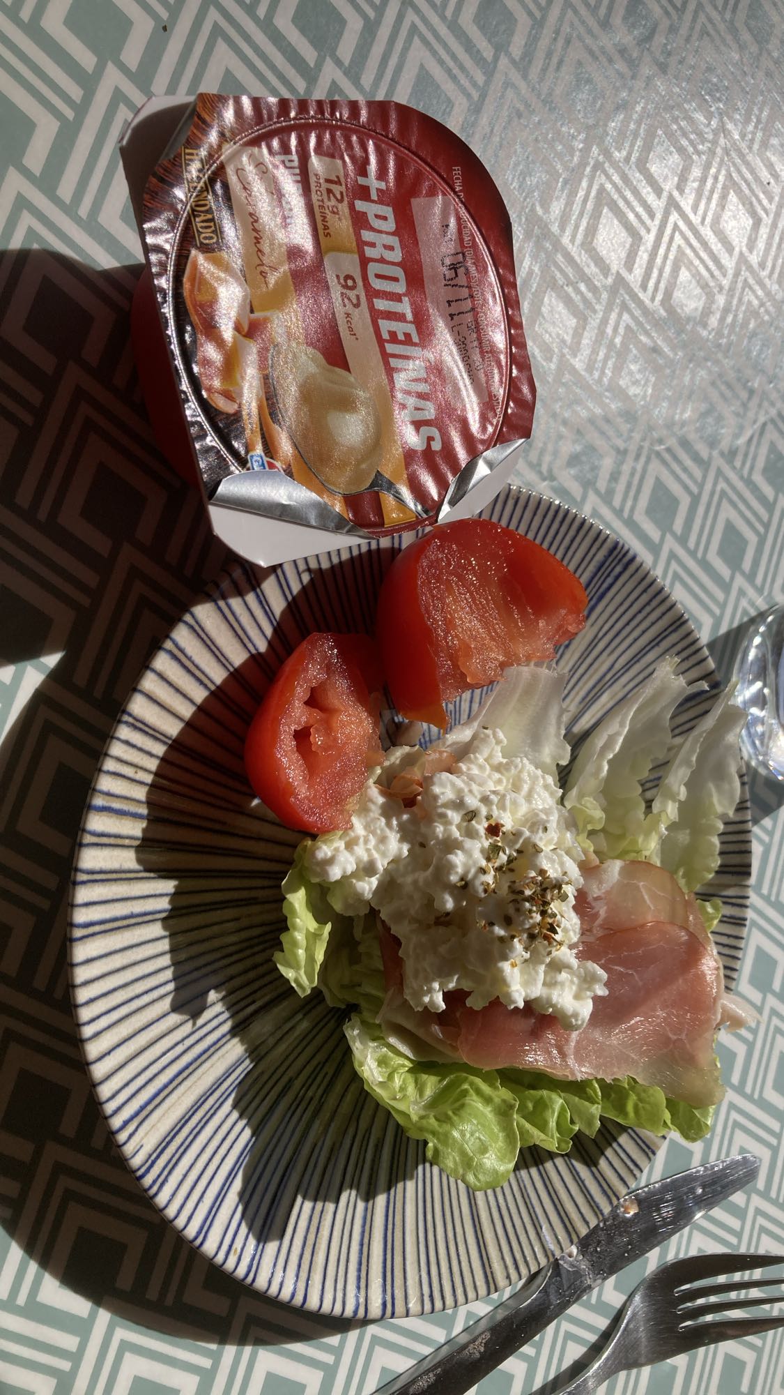 Keso och skinka tallrik