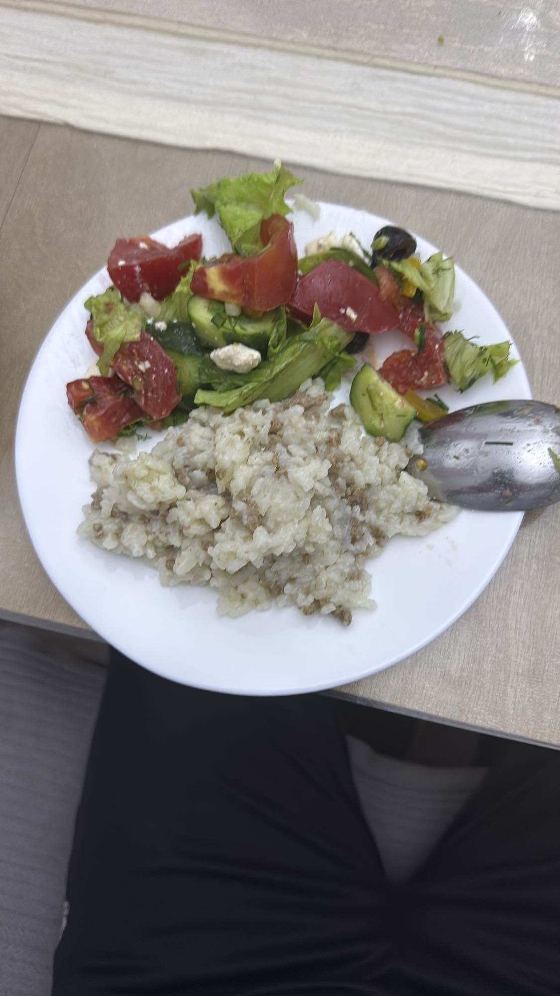 рис с салатом