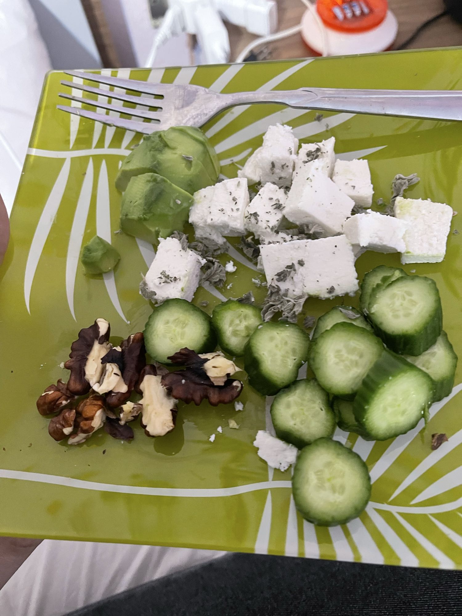Avocado Feta Cucumber Plate