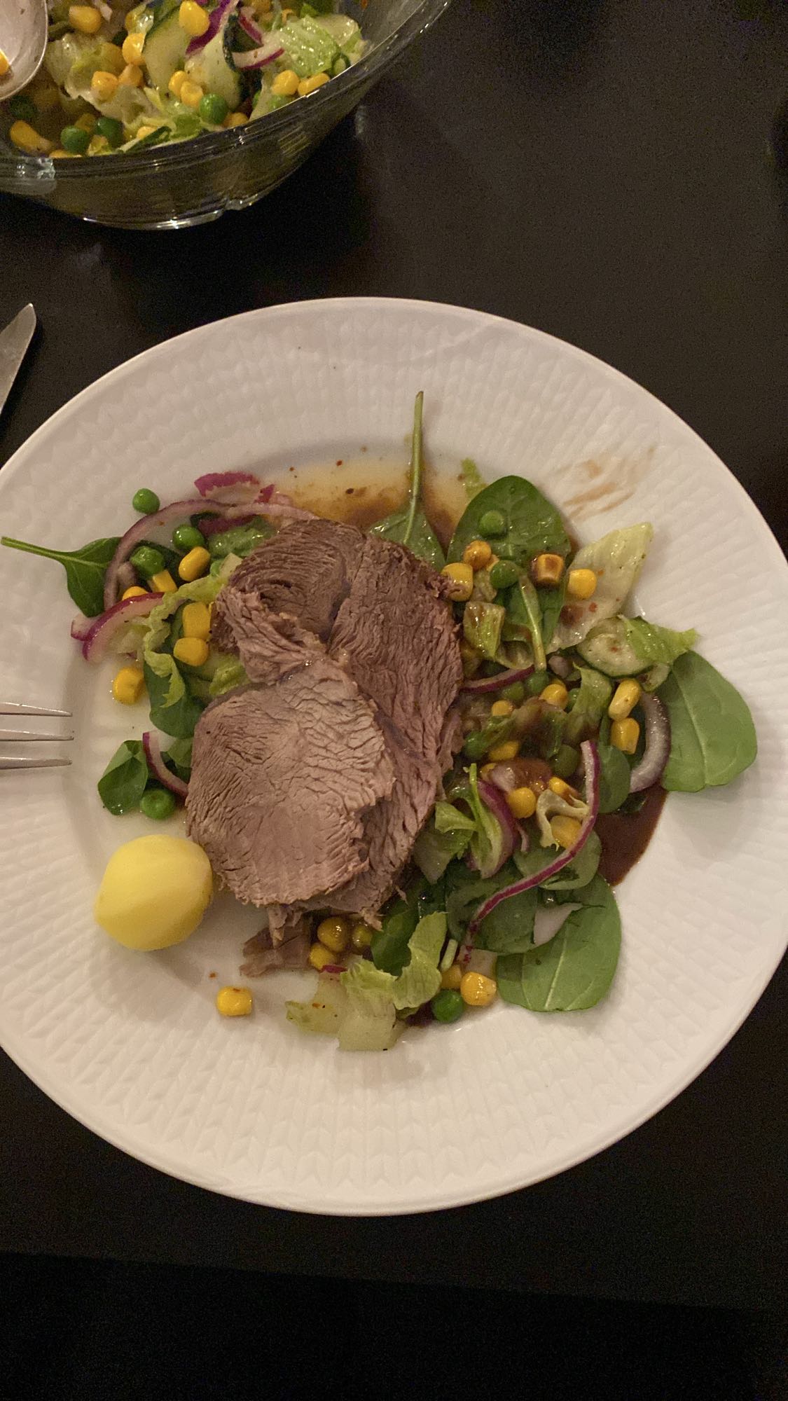 Rostbiff med sallad