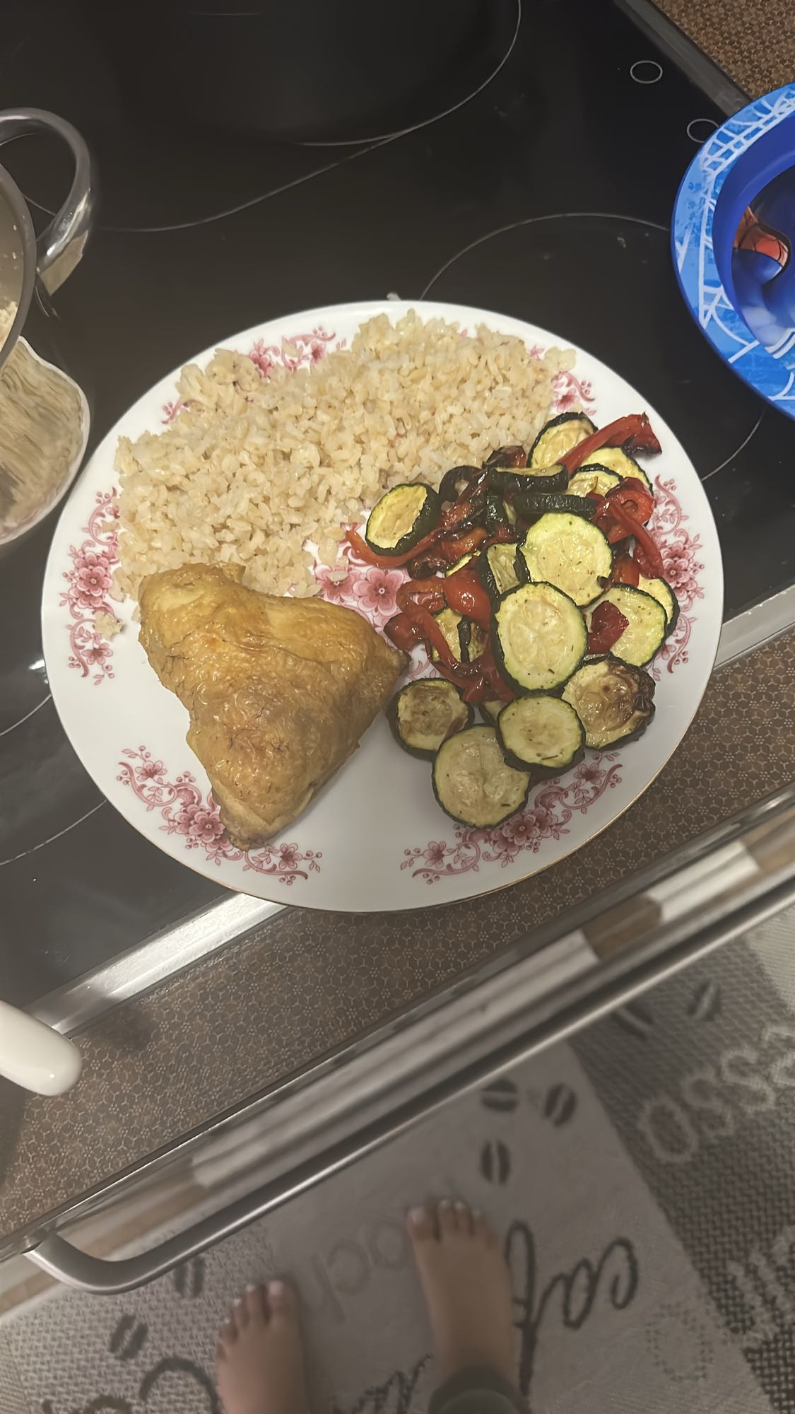 Kip, rijst en groenten