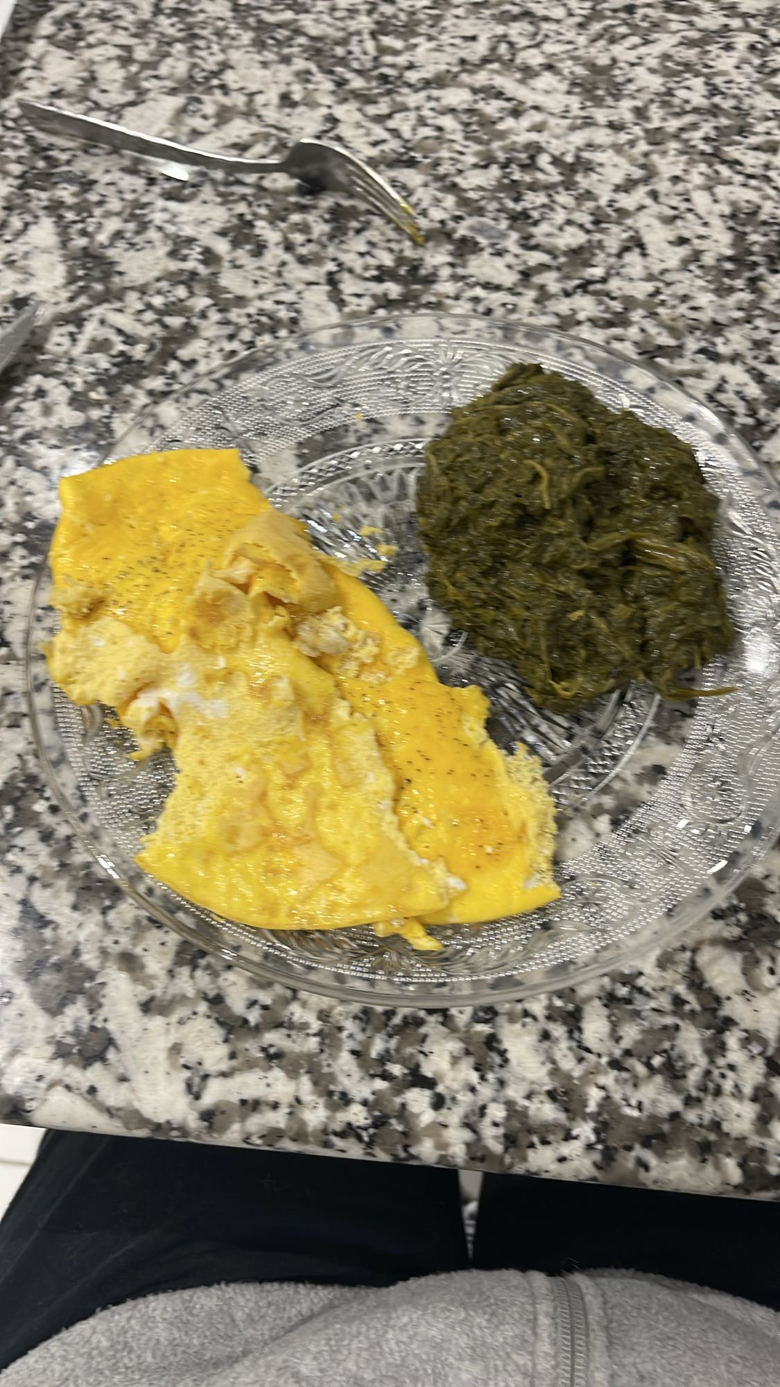 Omelette et épinards