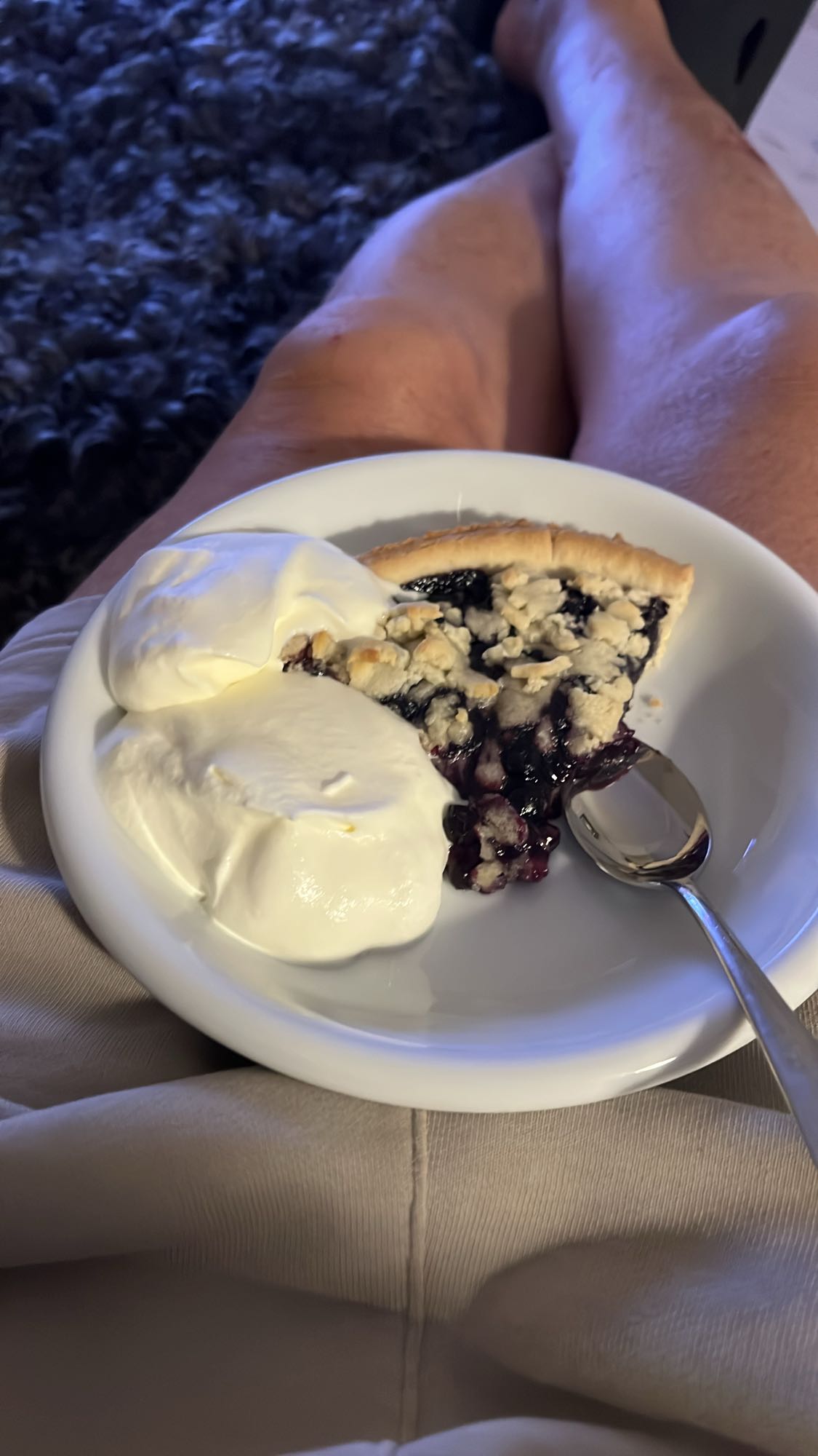 Blåbärspaj med grädde