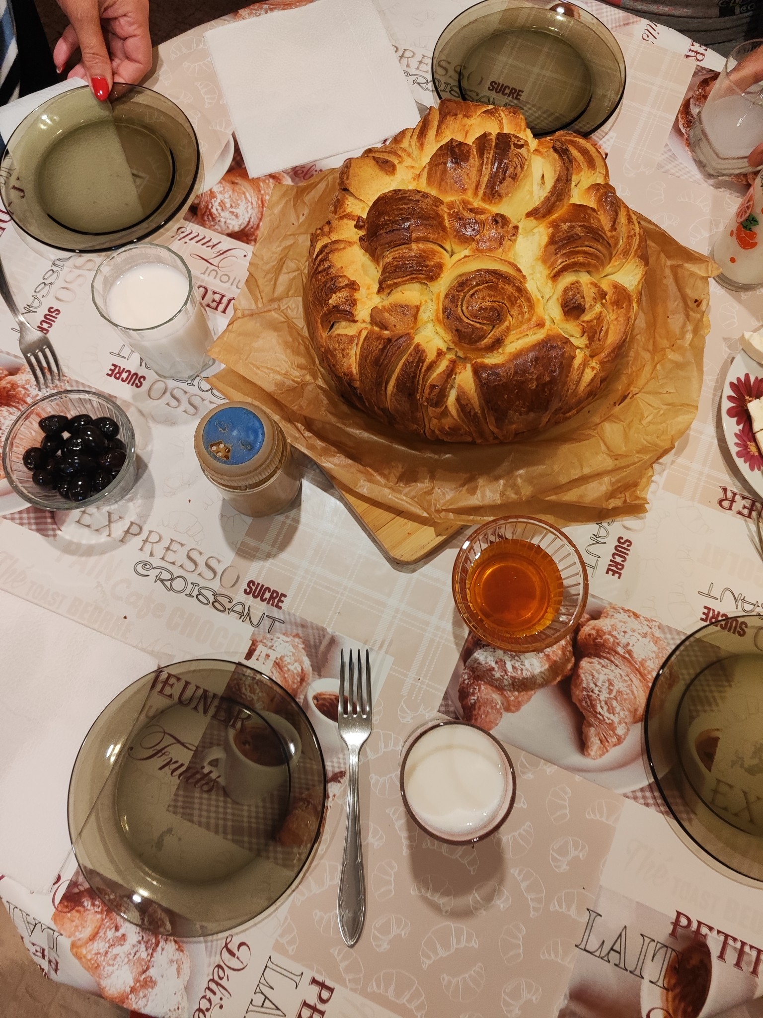 Sweet bread breakfast