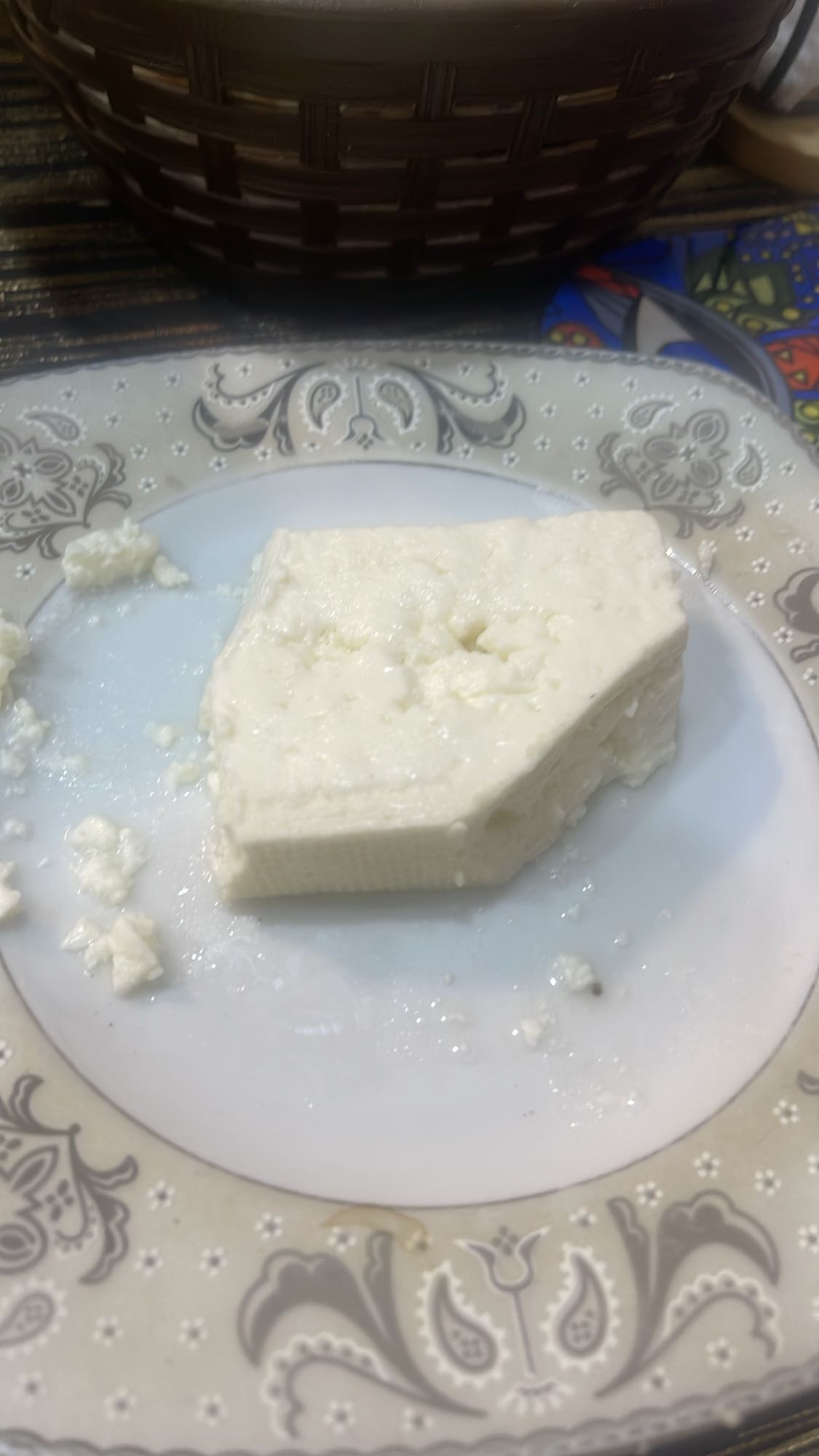 white cheese slice