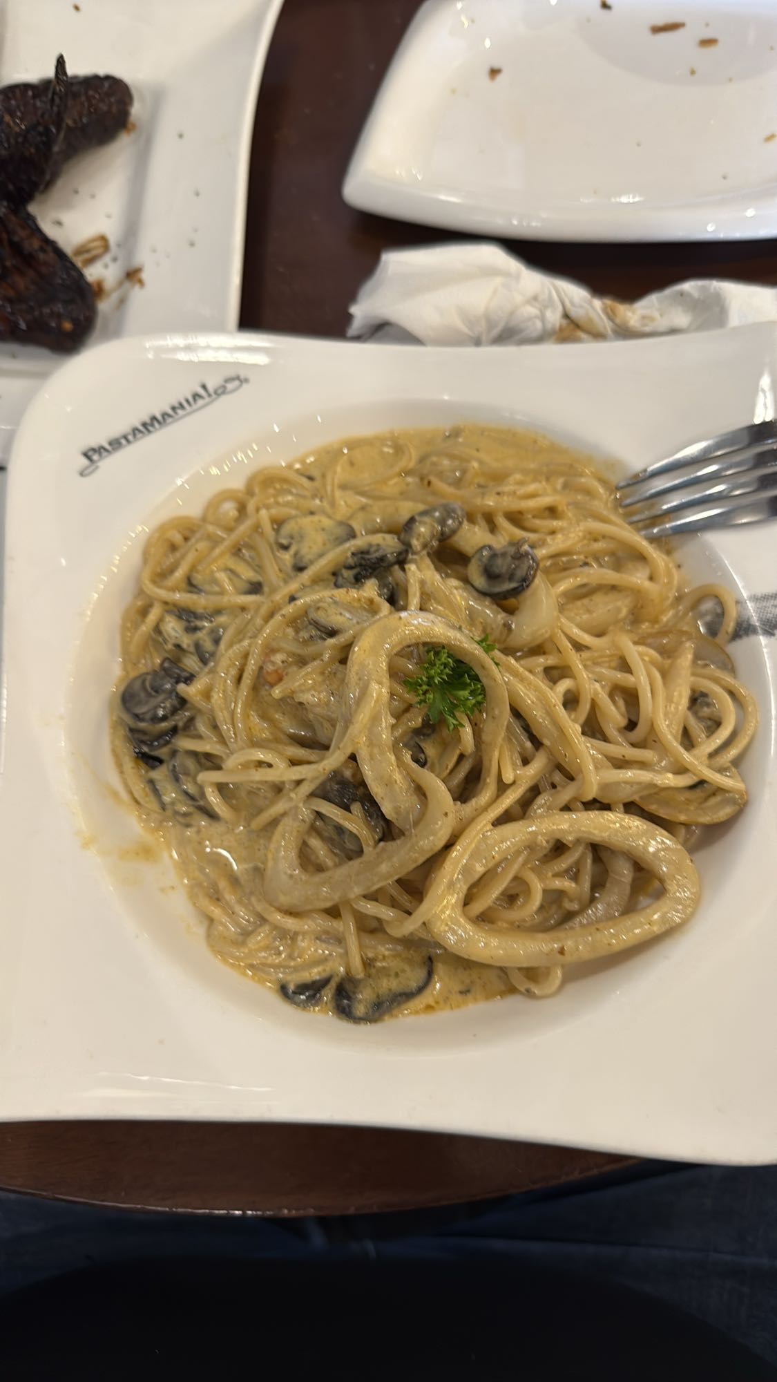 сливочная паста с кальмарами