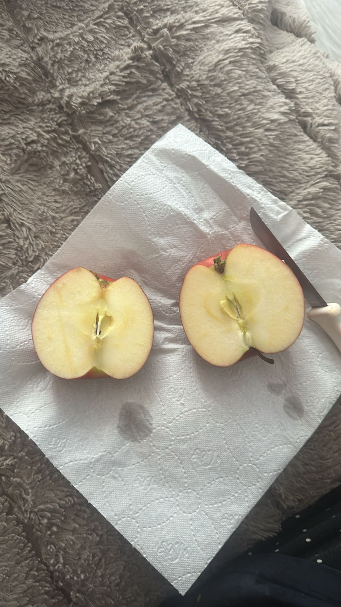 Jabłko przekrojone na pół