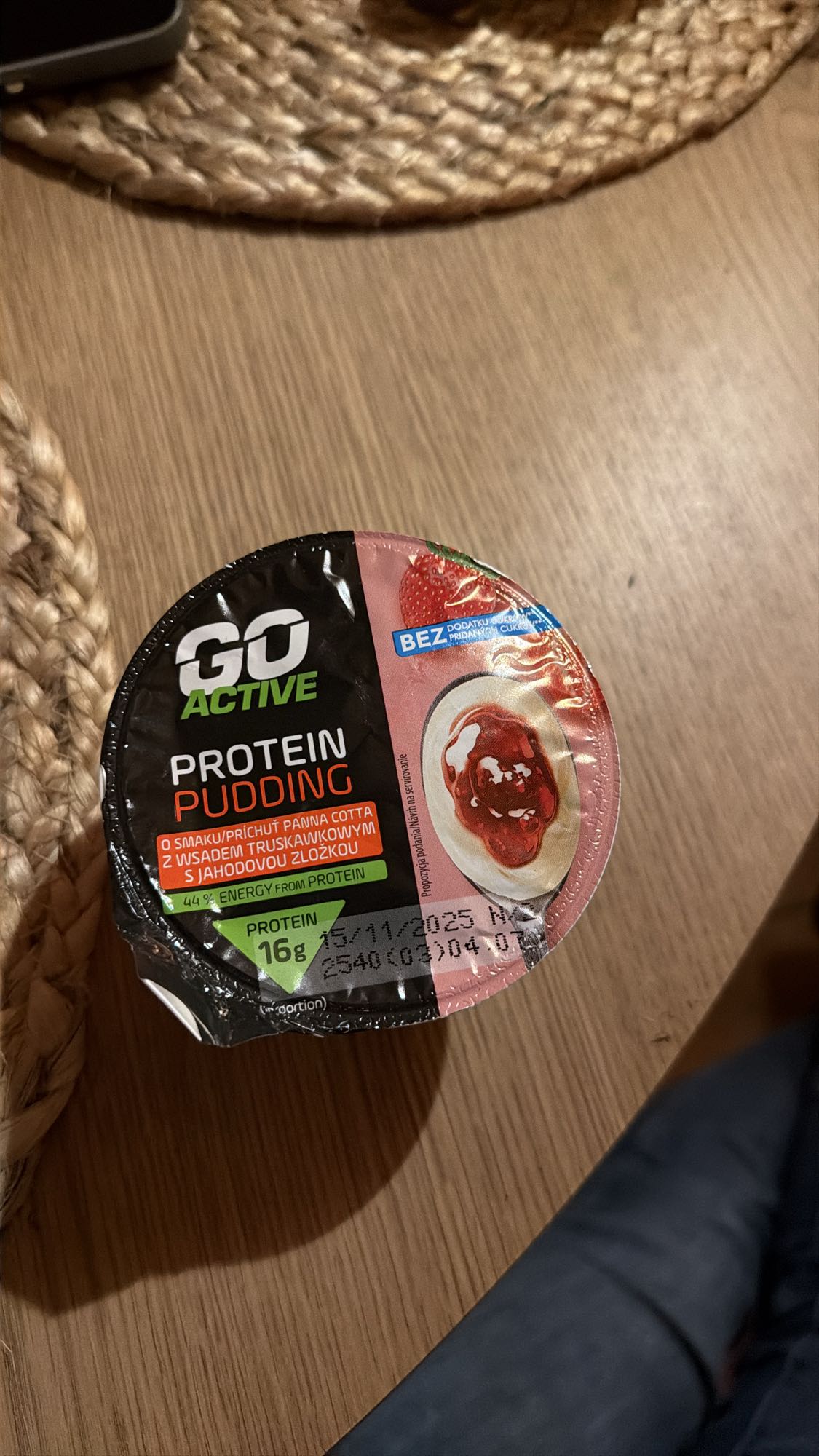 Proteinowy pudding truskawkowy