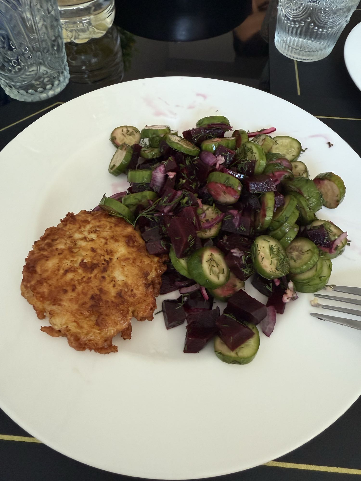 Galette et salade fraîche