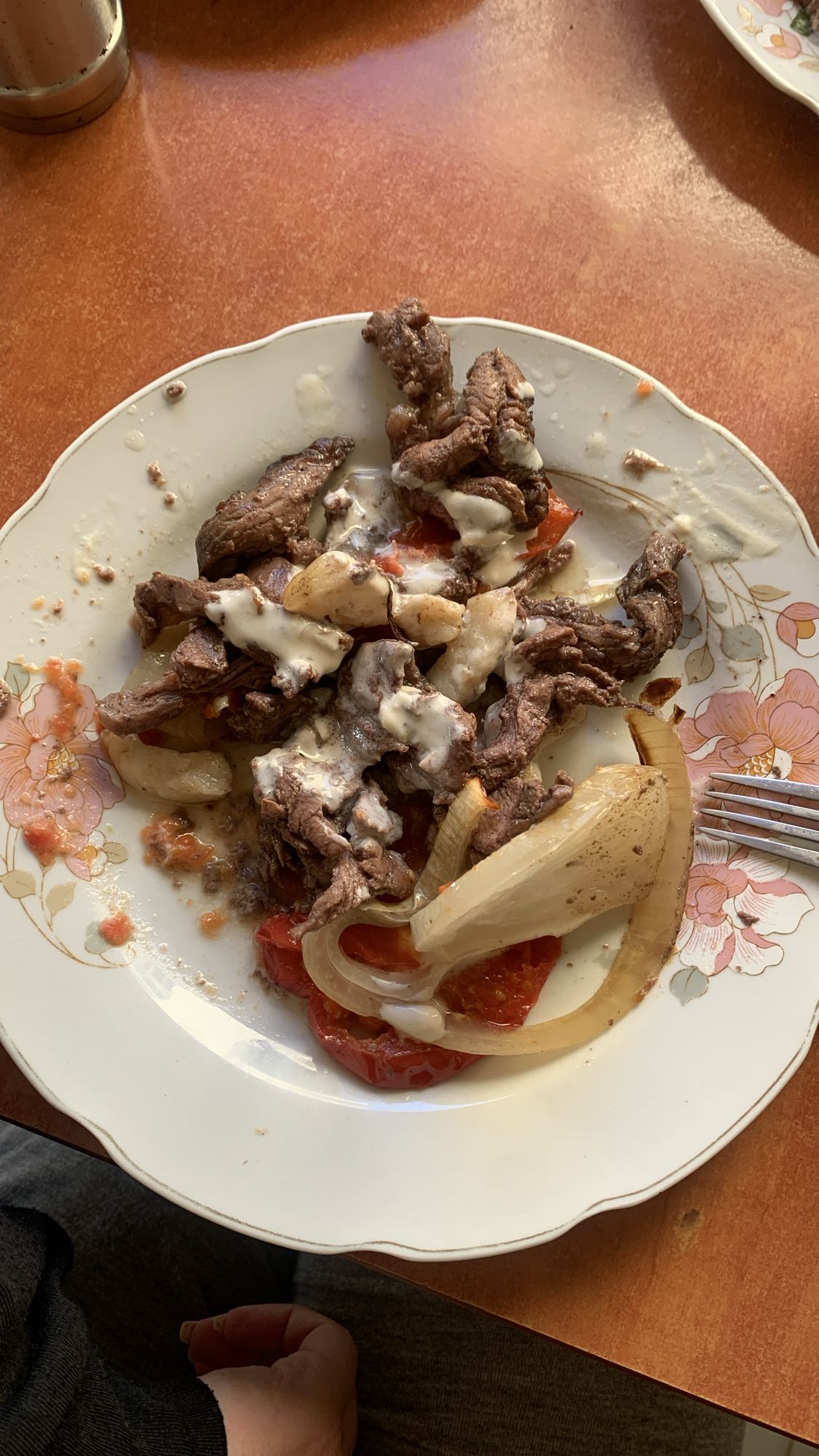 Beef strips with veggies