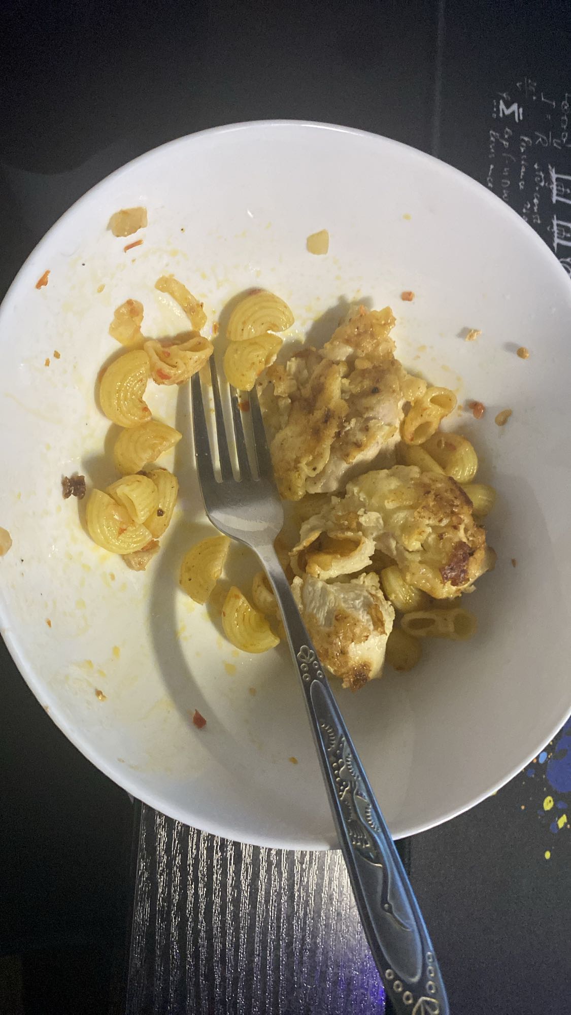 курица с макаронами