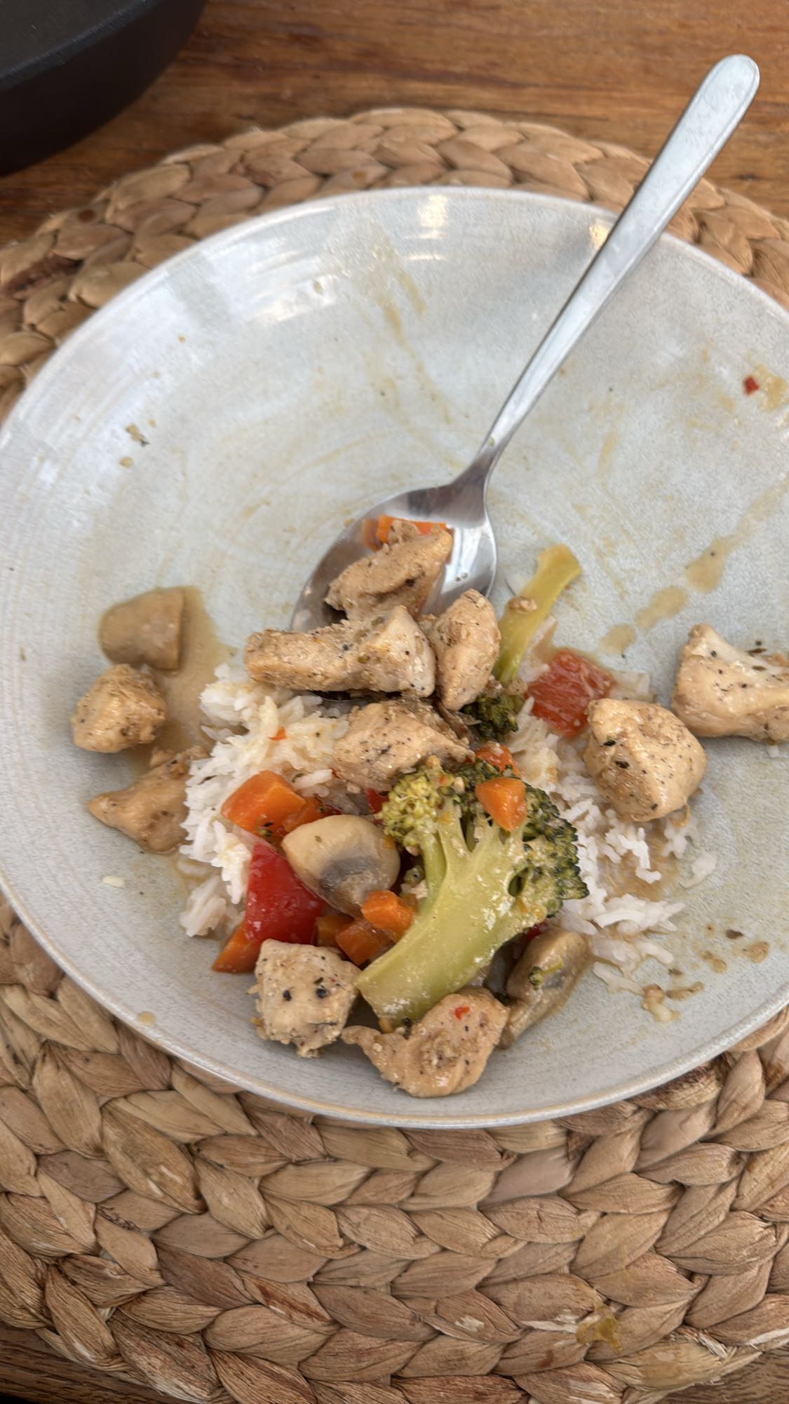 Kip met rijst en groenten