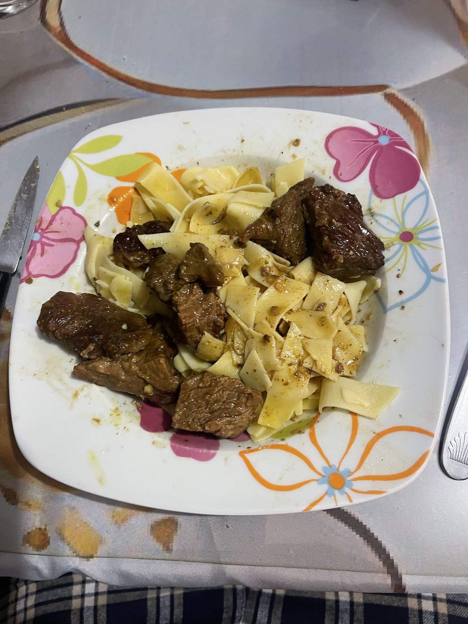 Pâtes au bœuf sauté