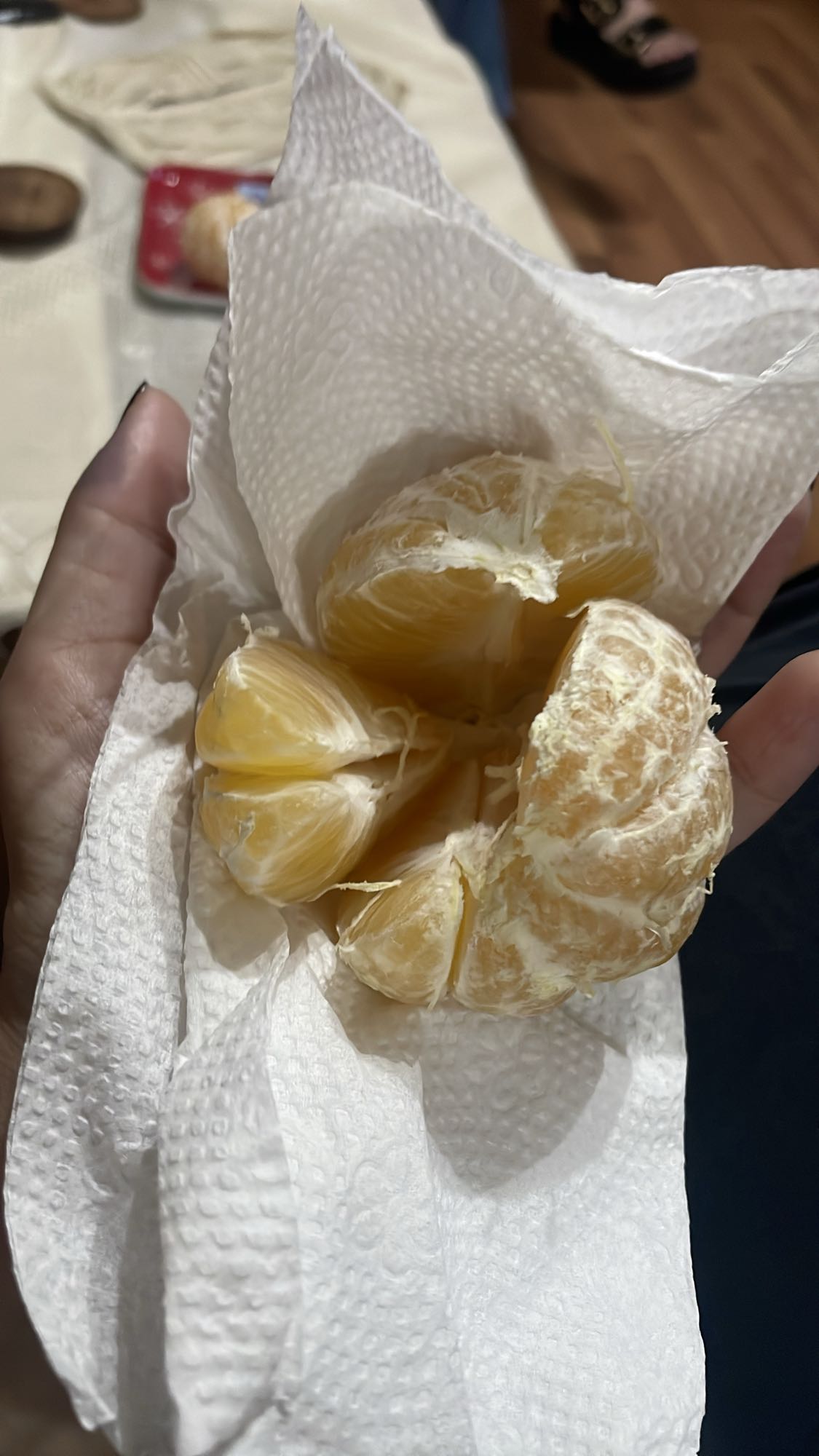 Peeled orange snack