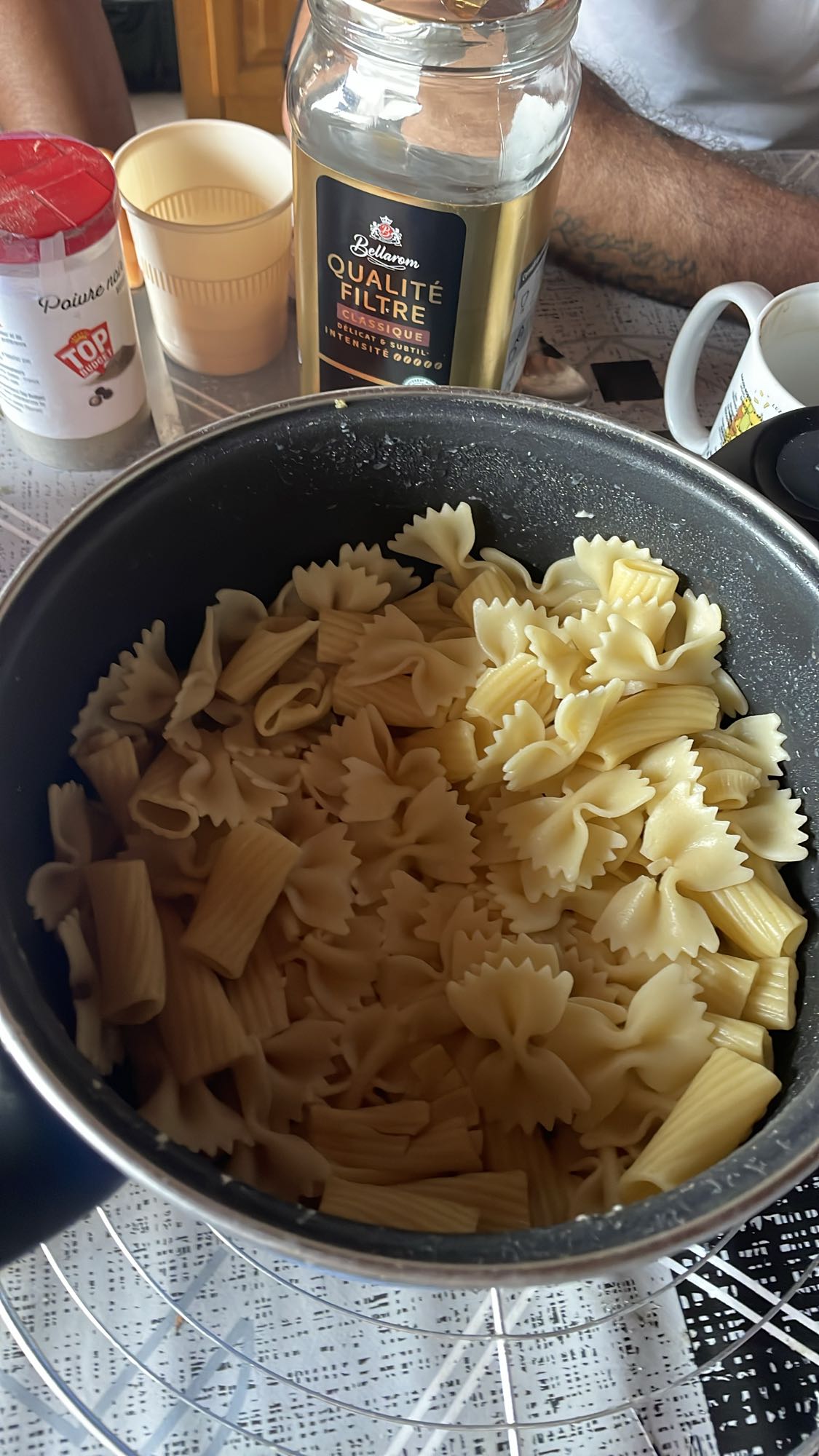 Pâtes nature cuites