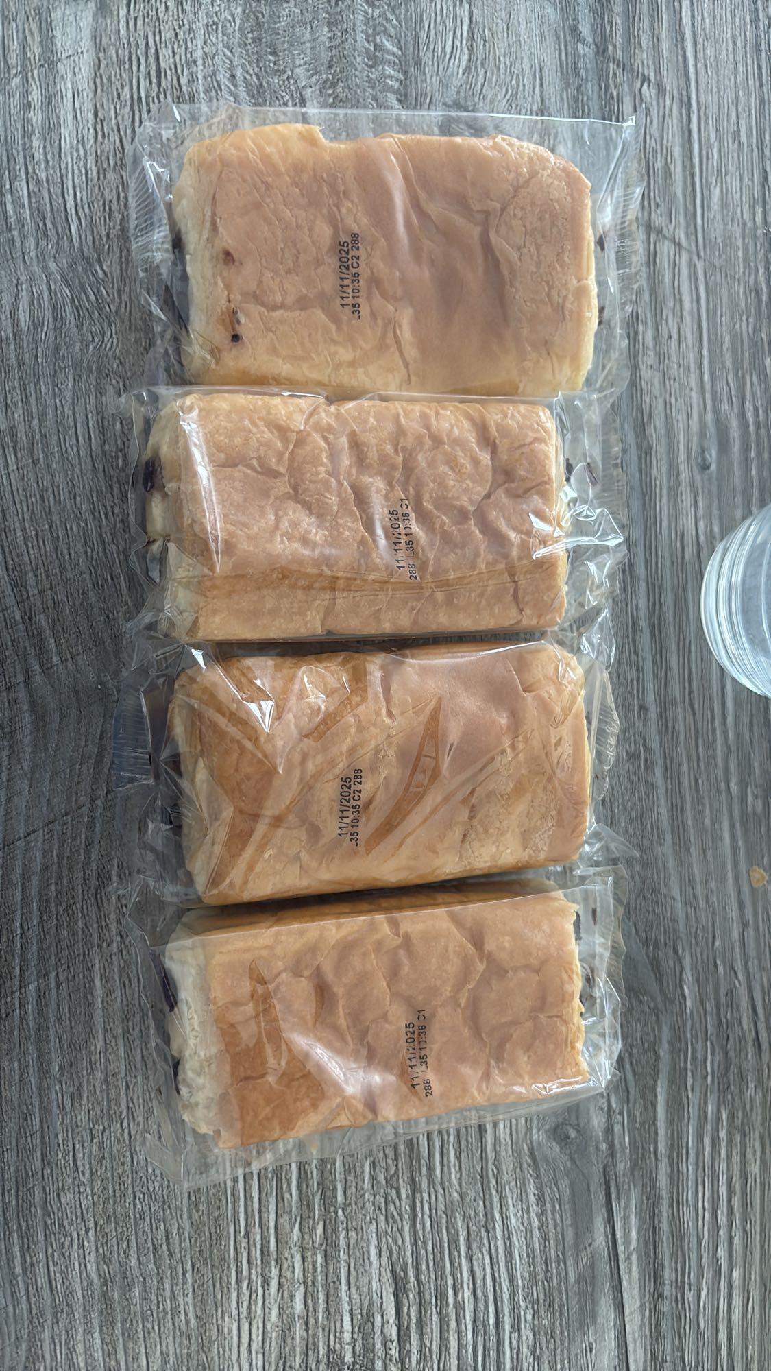 Pains briochés emballés