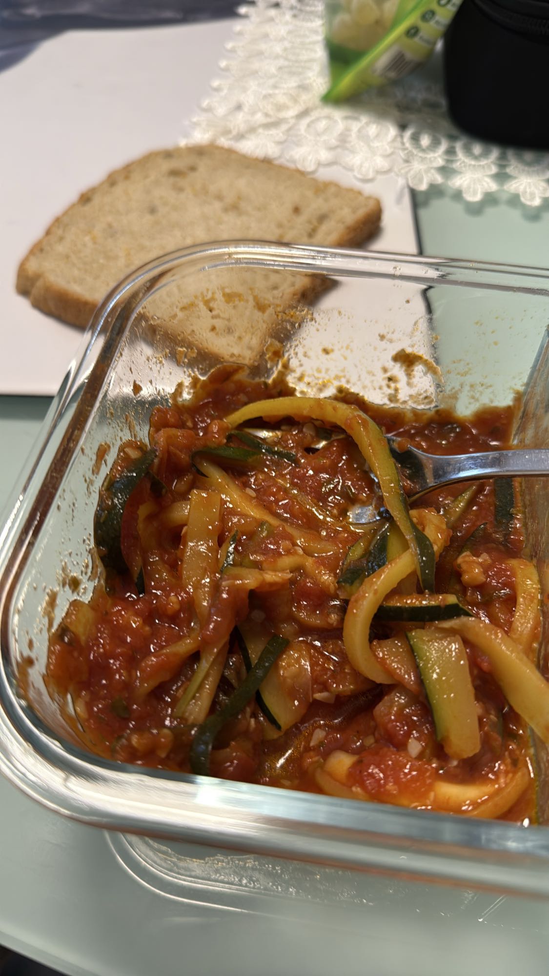 Zucchini Pasta & Bread