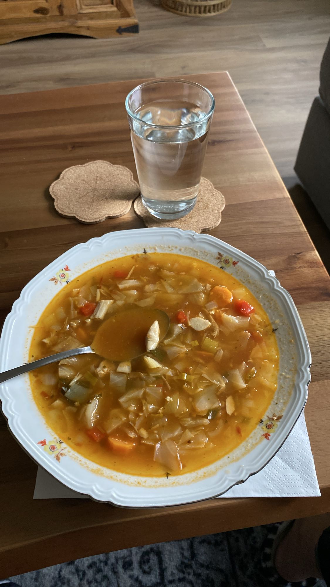 Grönsakssoppa med vatten