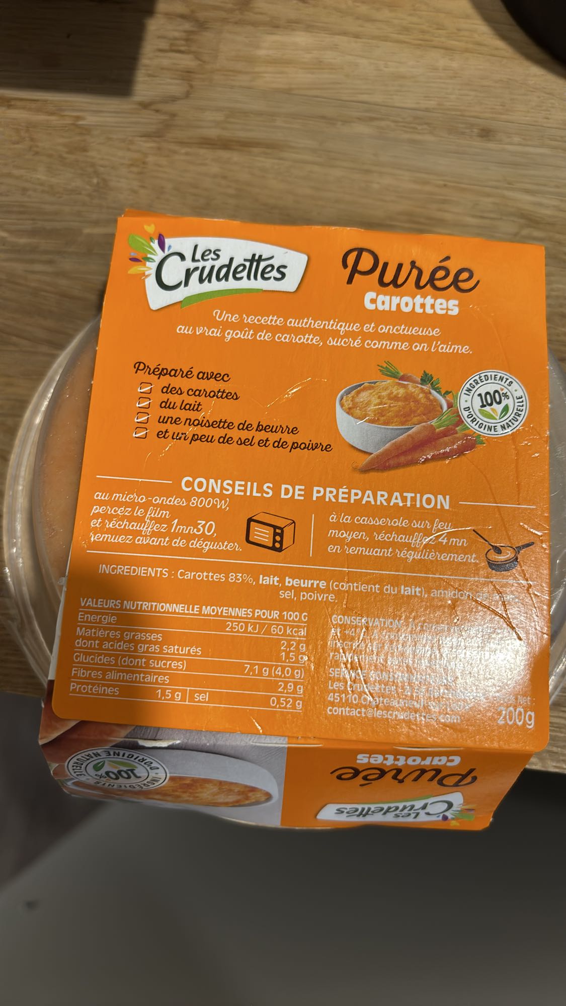 Purée de carottes