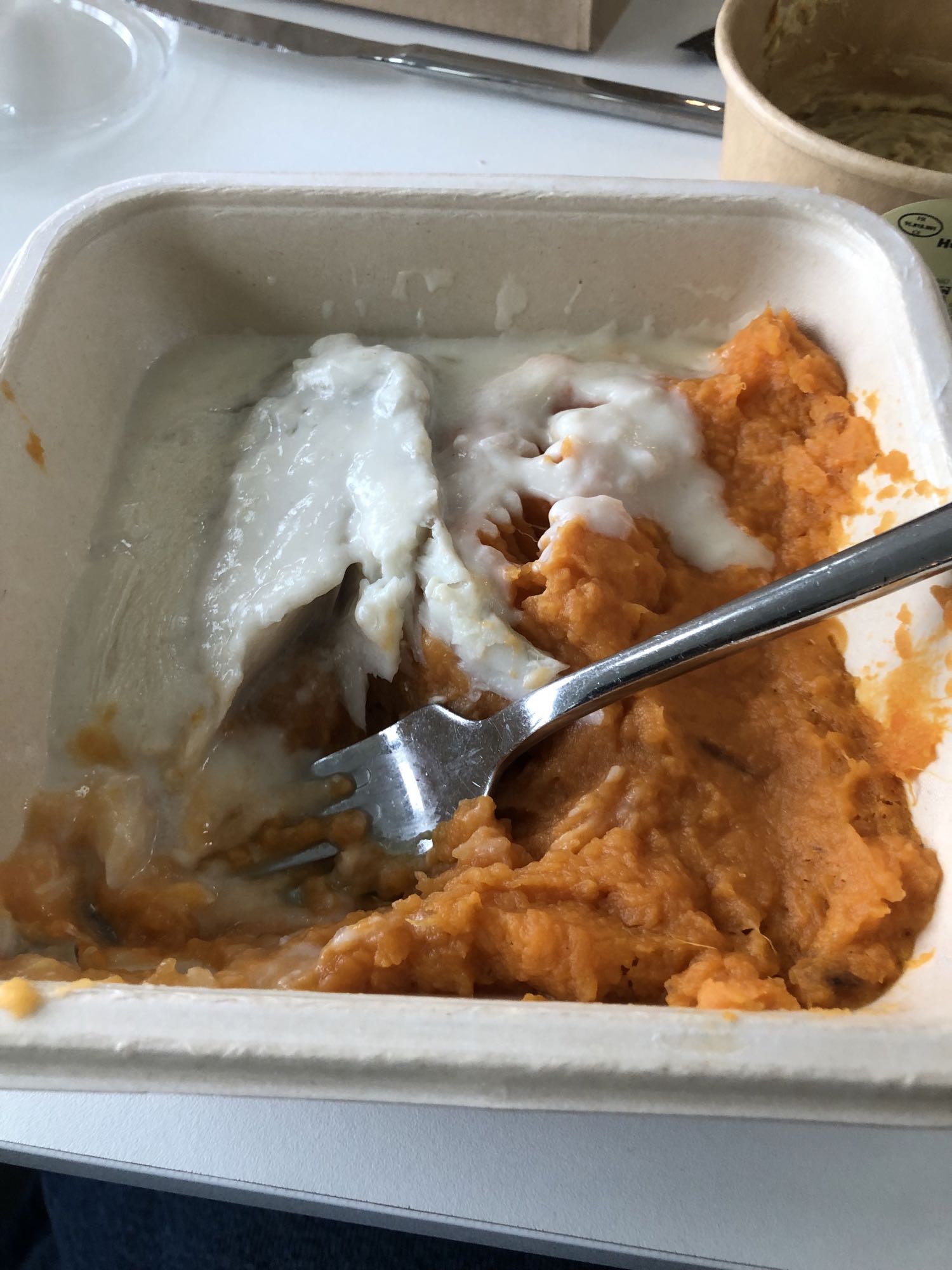 Poisson sauce blanche et purée