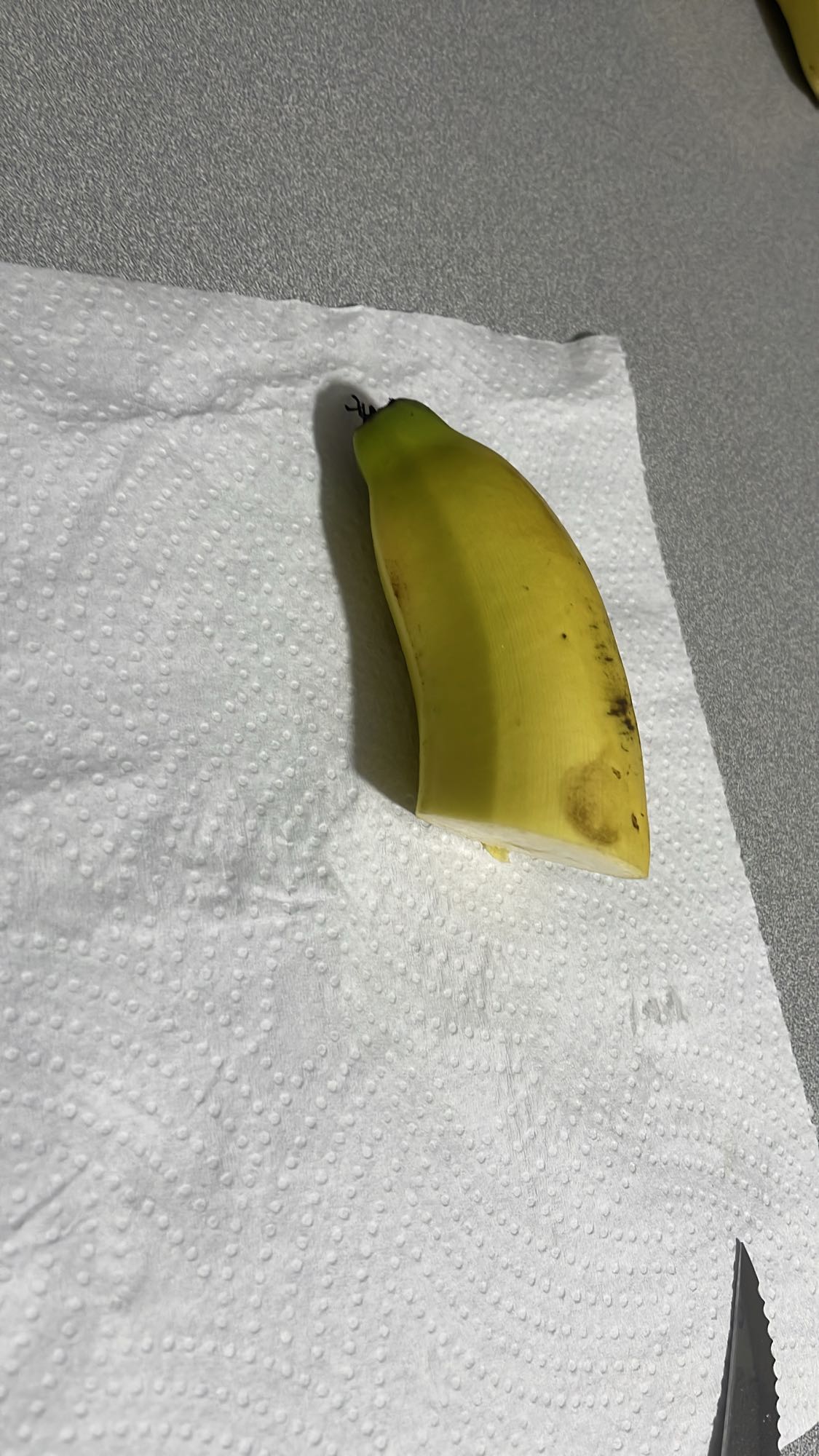 Half banana snack