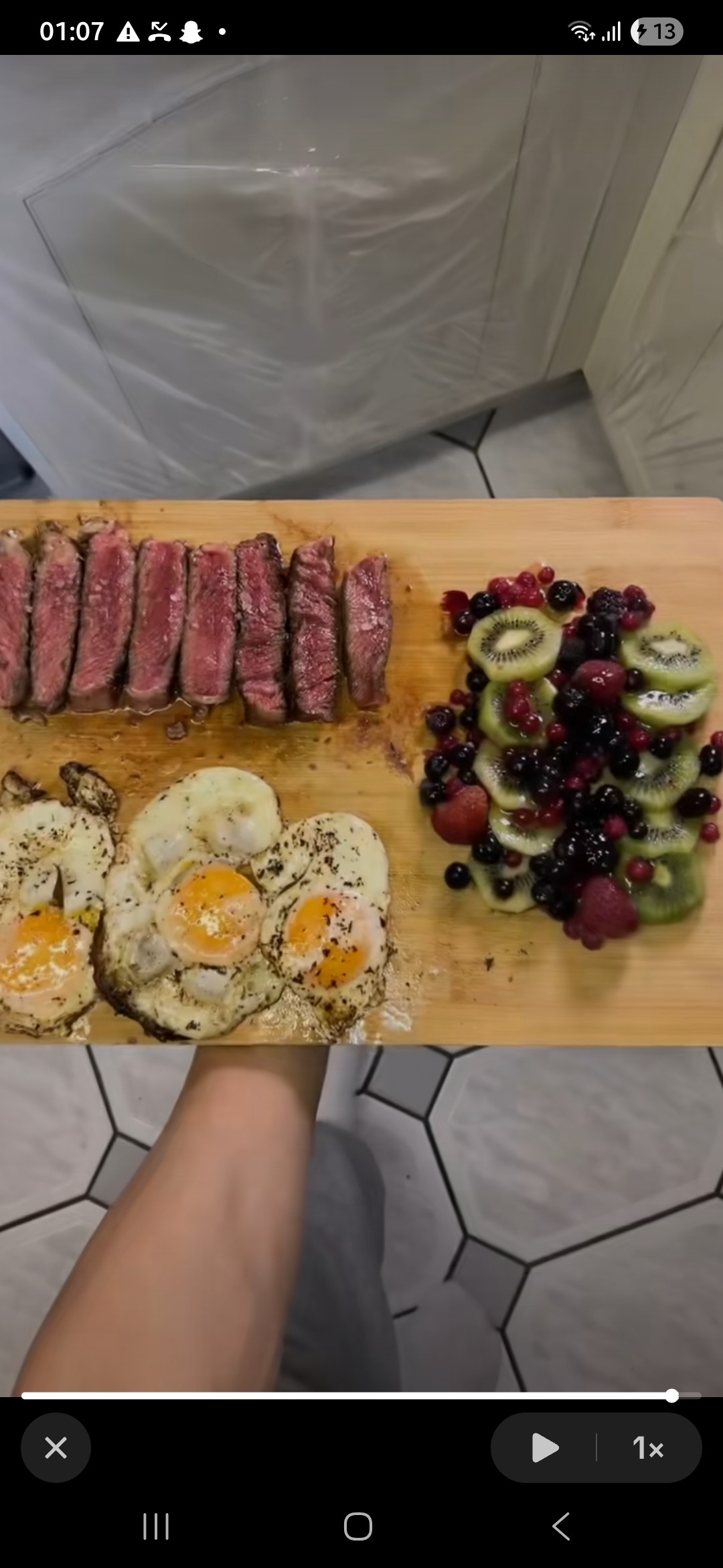 Steak, Eggs & Fruit Board