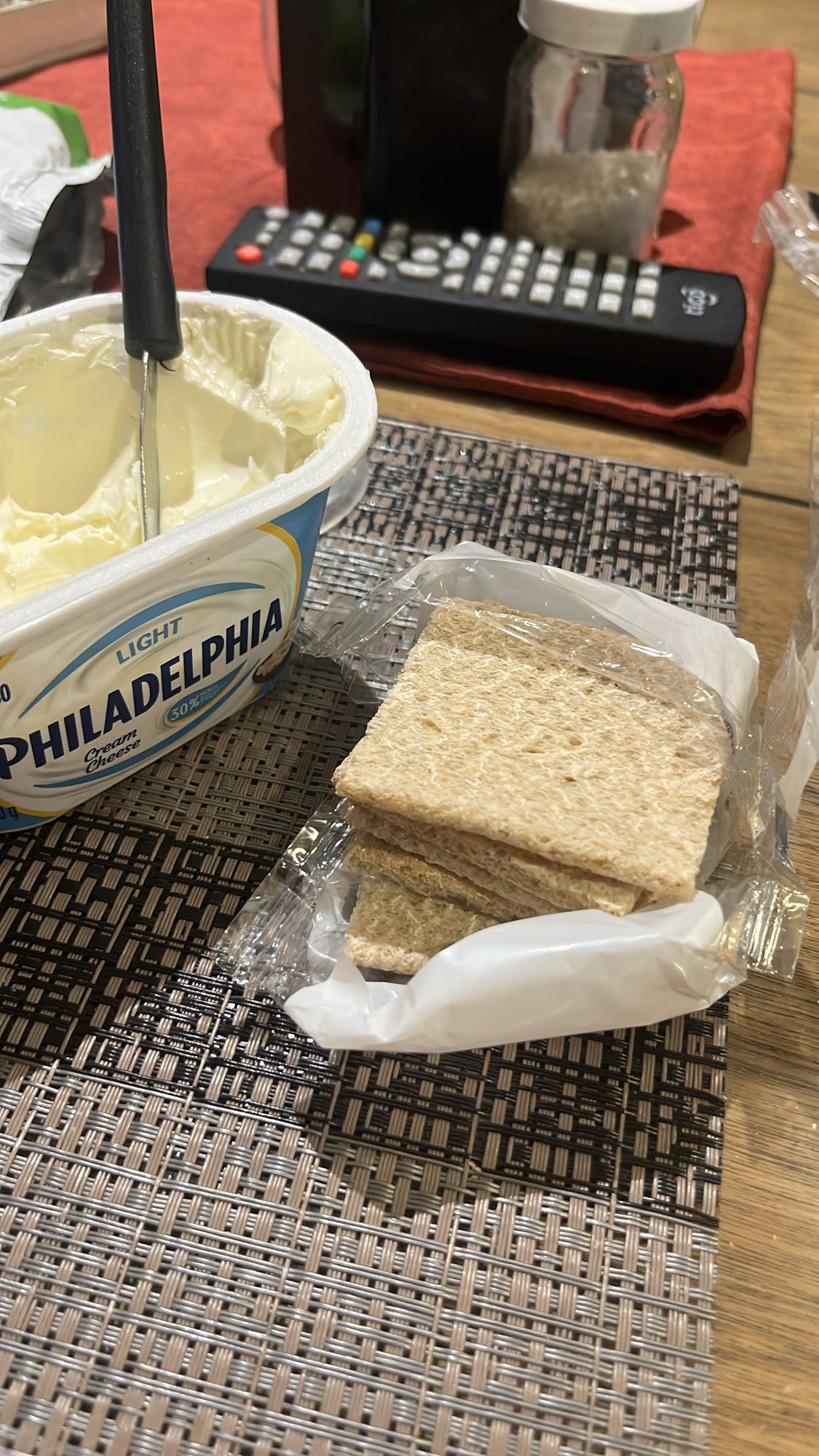 Galletas integrales con queso crema light