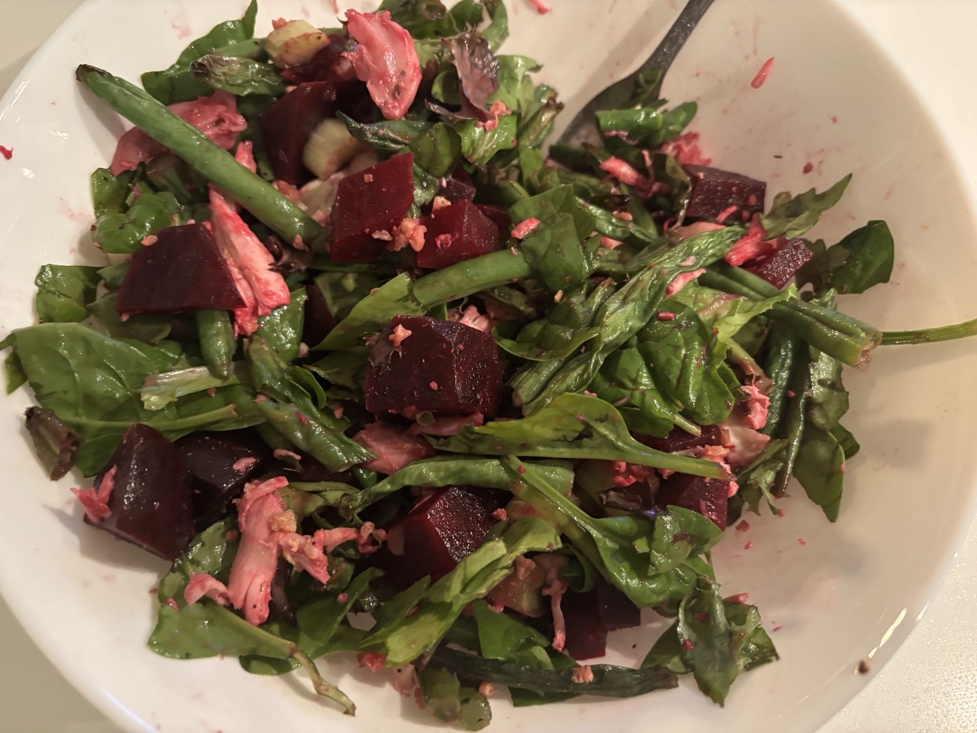 Salade betterave et haricots