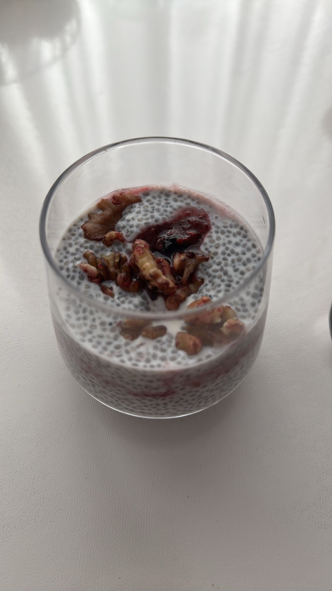 Budincă de chia cu nuci