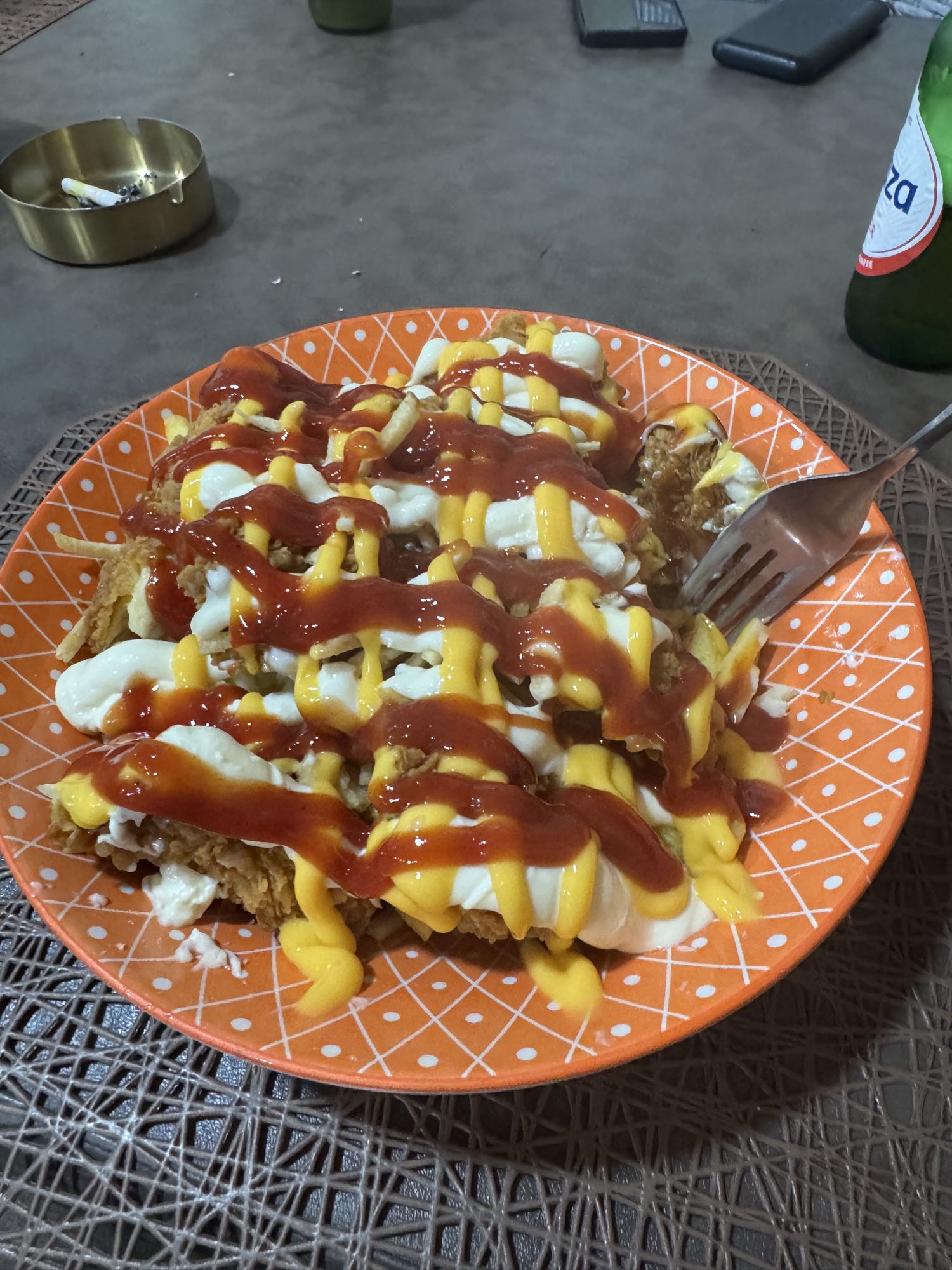 Poulet frit sauce mixte