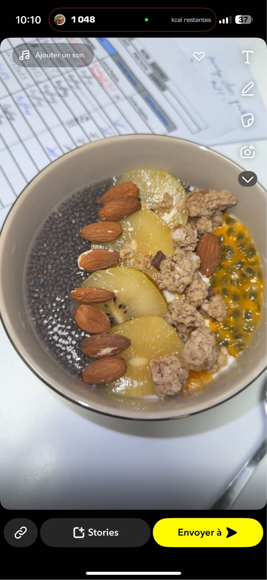 Bol petit-déjeuner fruits